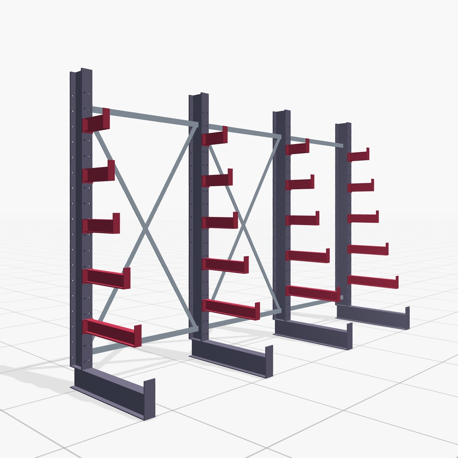 Kerstboomstellingen KHX 3030, H: 2.000 mm (IPE 120), B: 3067 mm, Aantal velden: 3, eenzijdig gebruik