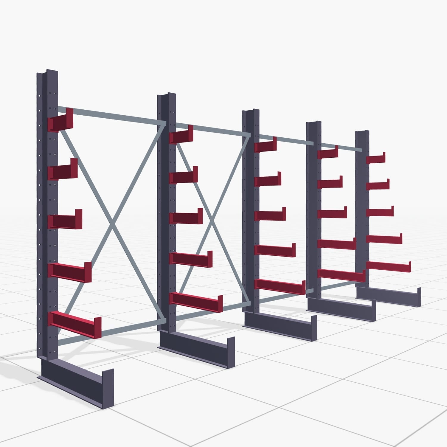 Kerstboomstellingen KHX 3030, H: 2.000 mm (IPE 120), B: 4068 mm, Aantal velden: 4, eenzijdig gebruik