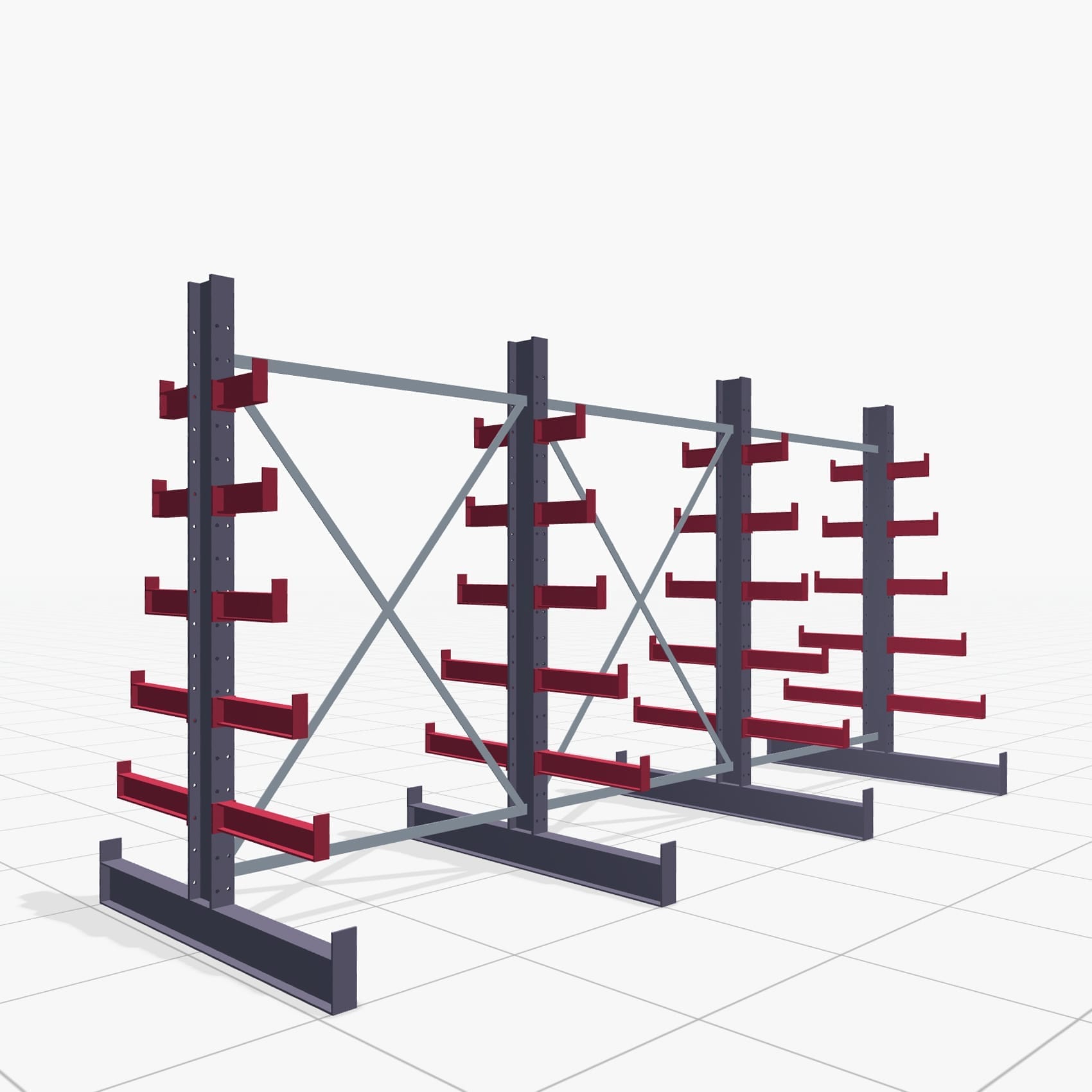 Kerstboomstellingen KHX 3030, H: 2.000 mm (IPE 120), B: 3922 mm, Aantal velden: 3, Tweezijdig gebruik