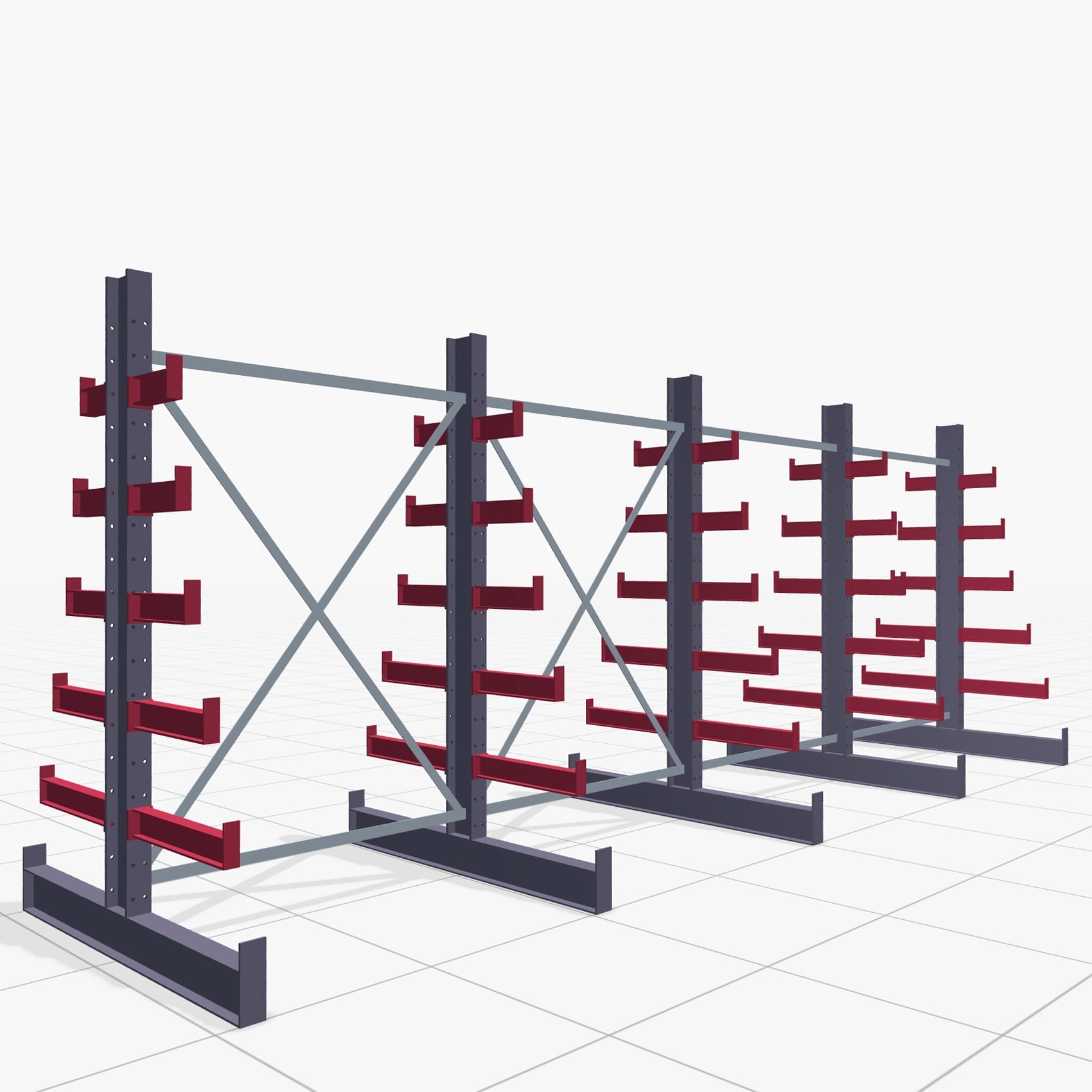 Kerstboomstellingen KHX 3030, H: 2.000 mm (IPE 120), B: 5208 mm, Aantal velden: 4, Tweezijdig gebruik