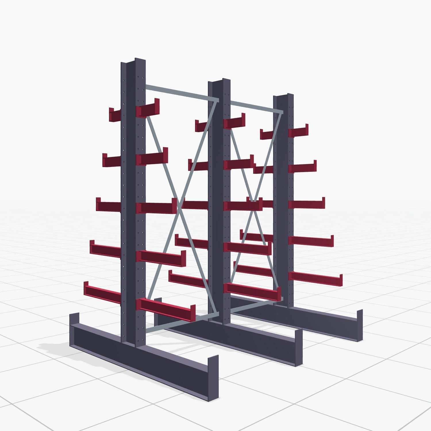 Kerstboomstellingen KHX 3030, H: 2.500 mm (IPE 140), B: 2066 mm, Aantal velden: 2, Tweezijdig gebruik