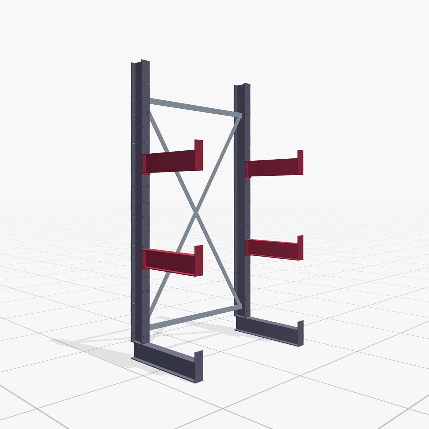 Draagarmstellingen handbediend KHX 3000, H: 2.000 mm, B: 1065 mm, Armlengte: 2.240 kg, eenzijdig gebruik