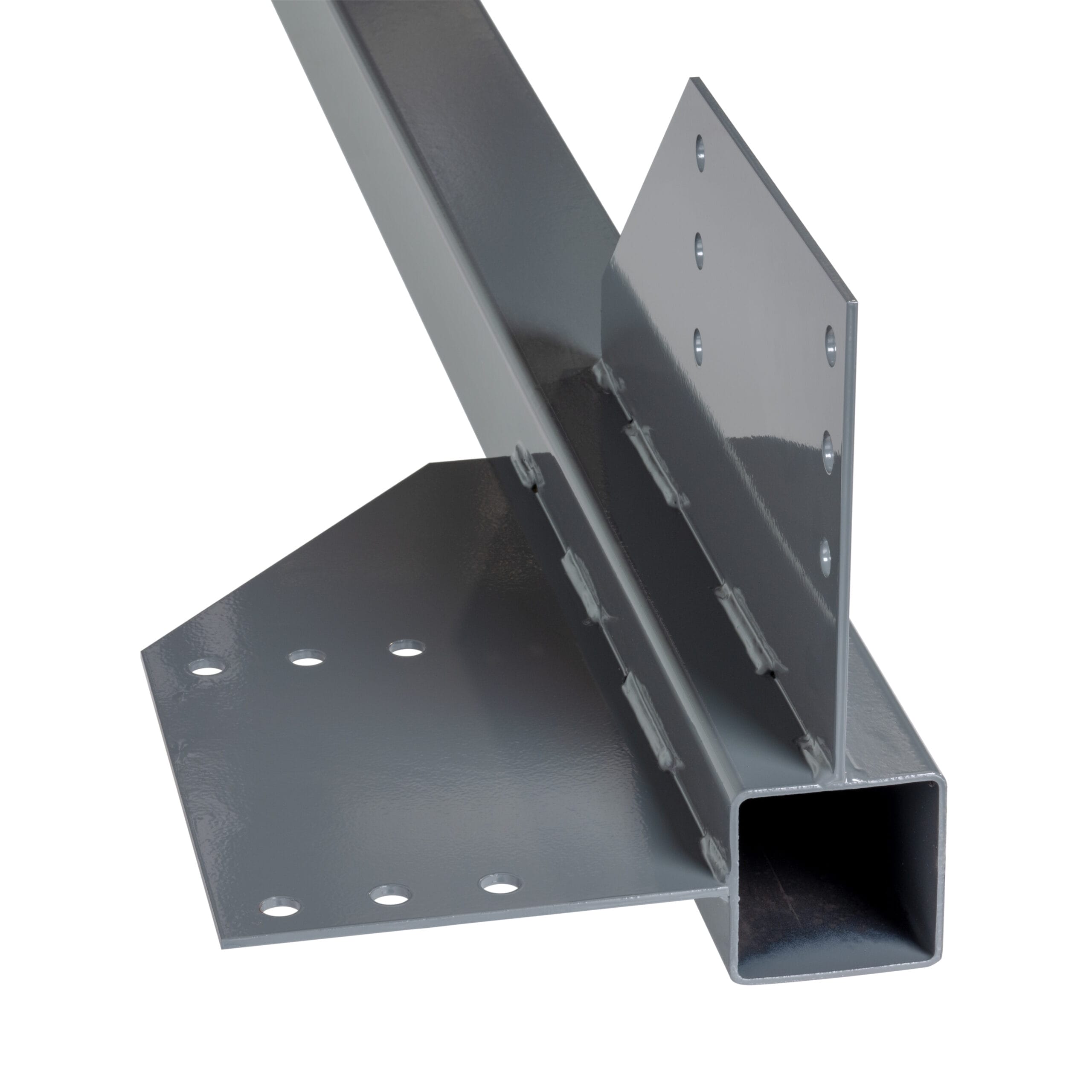 LBX 8000 LBX Stijl S2, QR 100x100x5 mm, met 2 platen, kleur RAL 7012 basaltgrijs