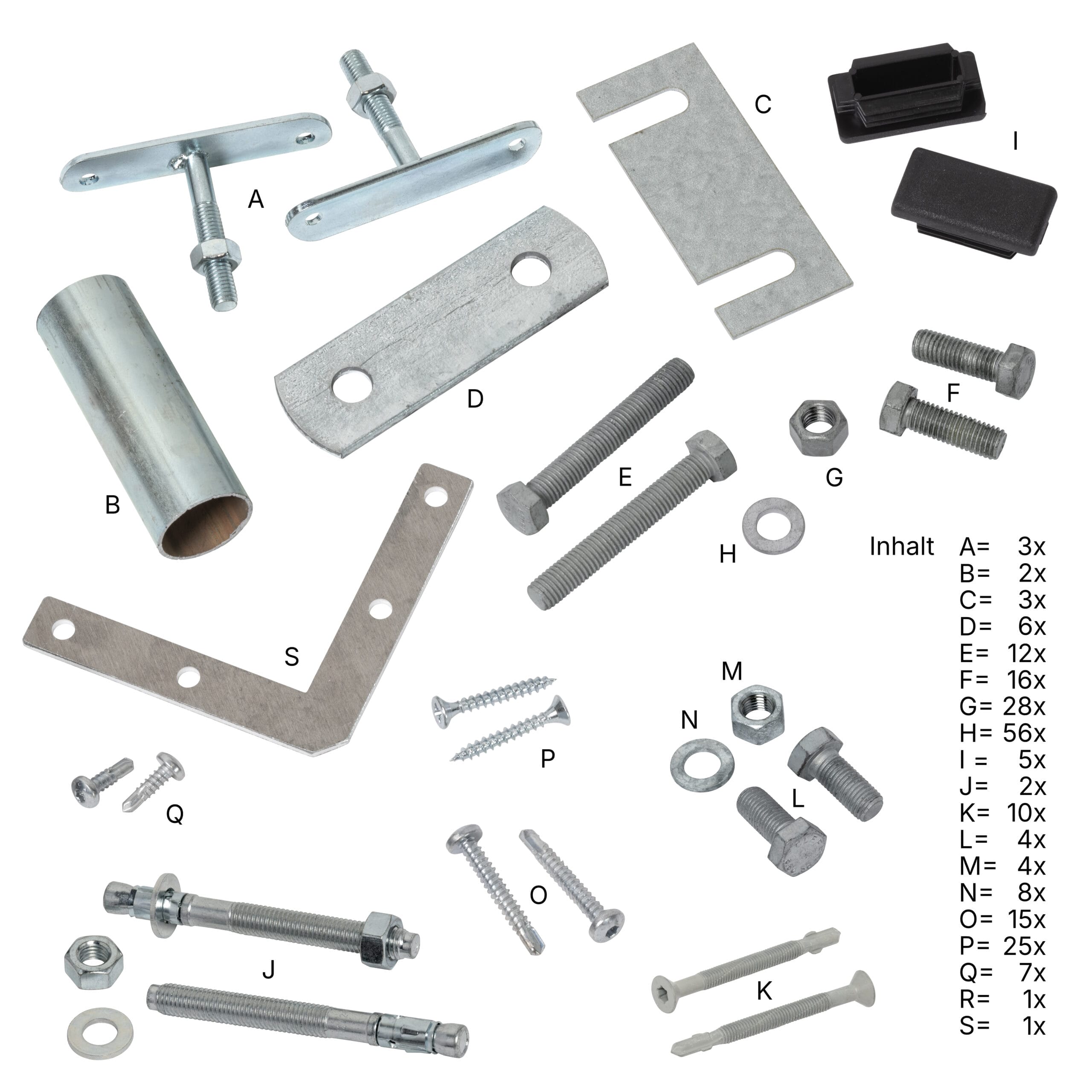 LBX 8000 Podest, complete bouwgroep, incl. accessoires, RAL 7035 lichtgrijs