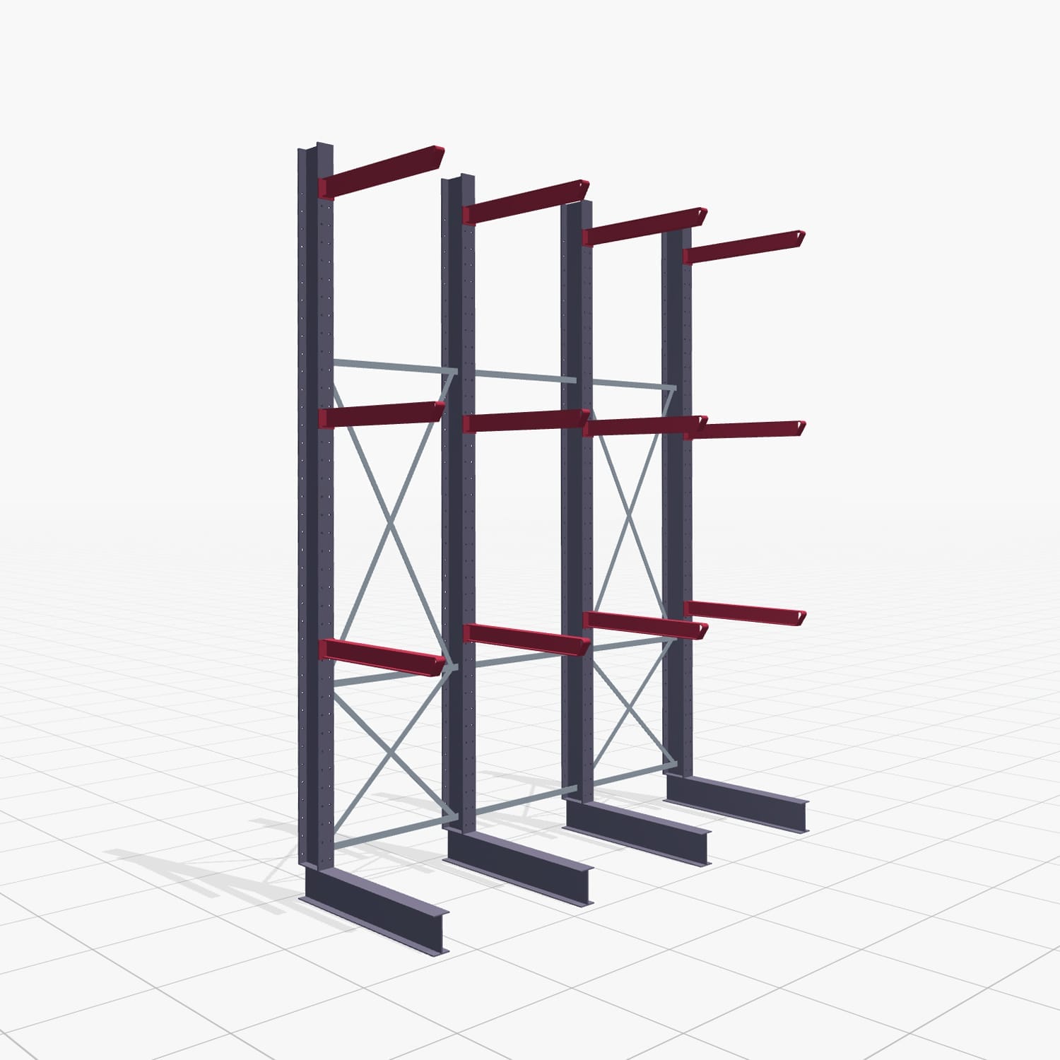 Draagarmstellingen heftruckbediend KSX 2000, H: 4.000 mm, B: 3100 mm, Armlengte: 1.000 mm, eenzijdig gebruik