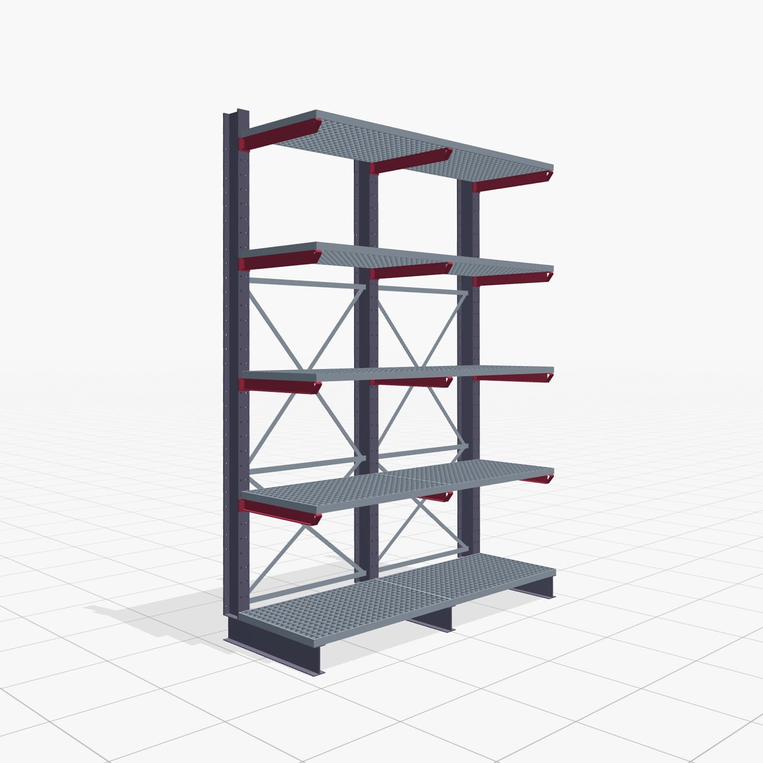 Draagarmstellingen heftruckbediend KSX 2000, H: 3.500 mm, B: 2500 mm, Armlengte: 800 mm, eenzijdig gebruik