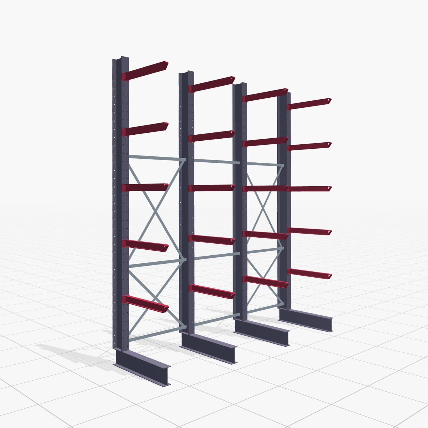 Draagarmstellingen heftruckbediend KSX 2000, H: 3.500 mm, B: 3100 mm, Armlengte: 800 mm, eenzijdig gebruik