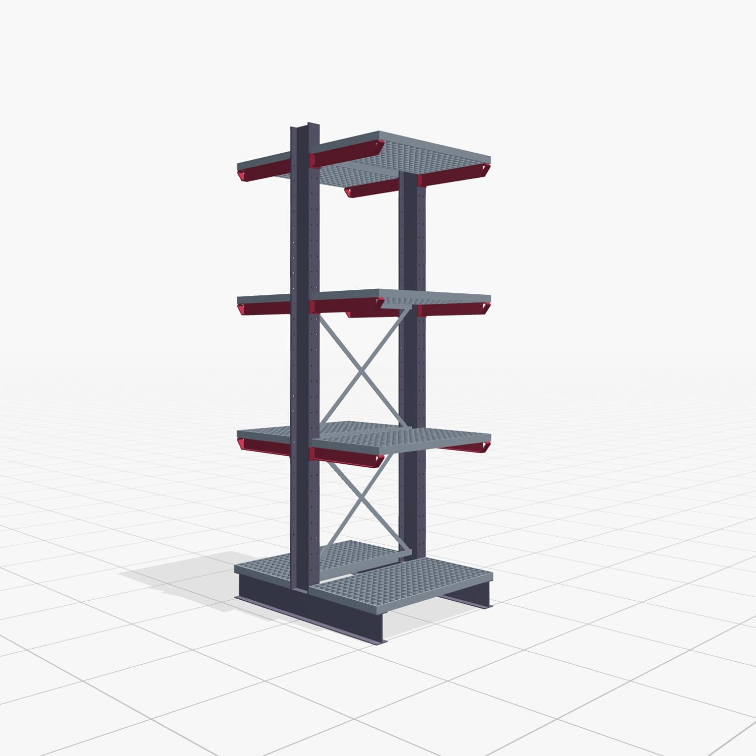 Draagarmstellingen heftruckbediend KSX 2000, H: 3.000 mm, B: 1091 mm, Armlengte: 600 mm, tweezijdig gebruik