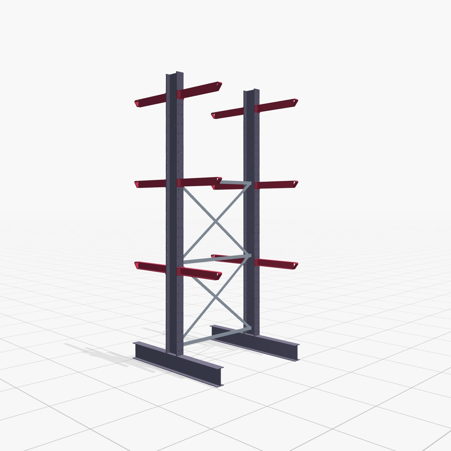 Draagarmstellingen heftruckbediend KSX 2000, H: 3.000 mm, B: 1291 mm, Armlengte: 600 mm, tweezijdig gebruik