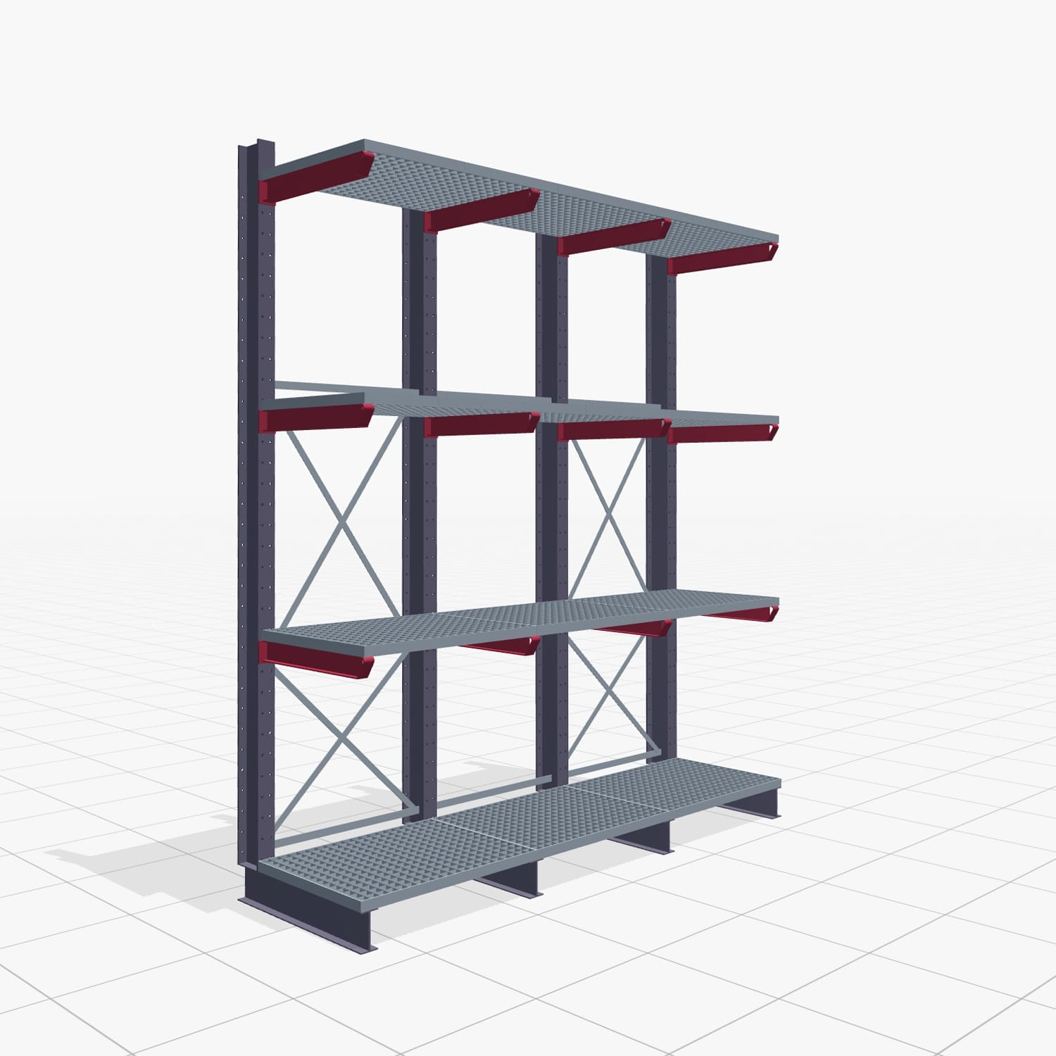 Draagarmstellingen heftruckbediend KSX 2000, H: 3.500 mm, B: 3100 mm, Armlengte: 800 mm, eenzijdig gebruik