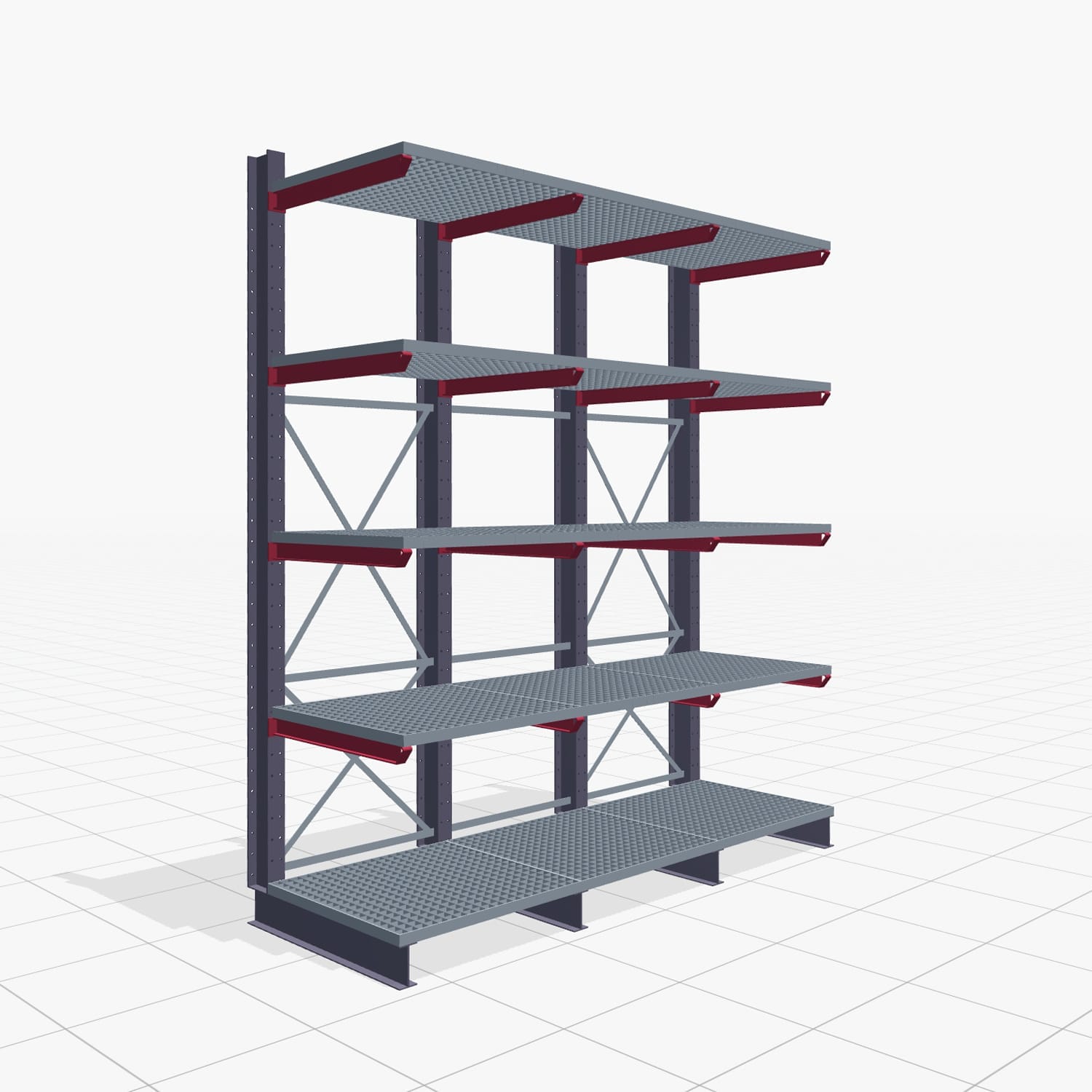 Draagarmstellingen heftruckbediend KSX 2000, H: 3.500 mm, B: 3100 mm, Armlengte: 1.000 mm, eenzijdig gebruik