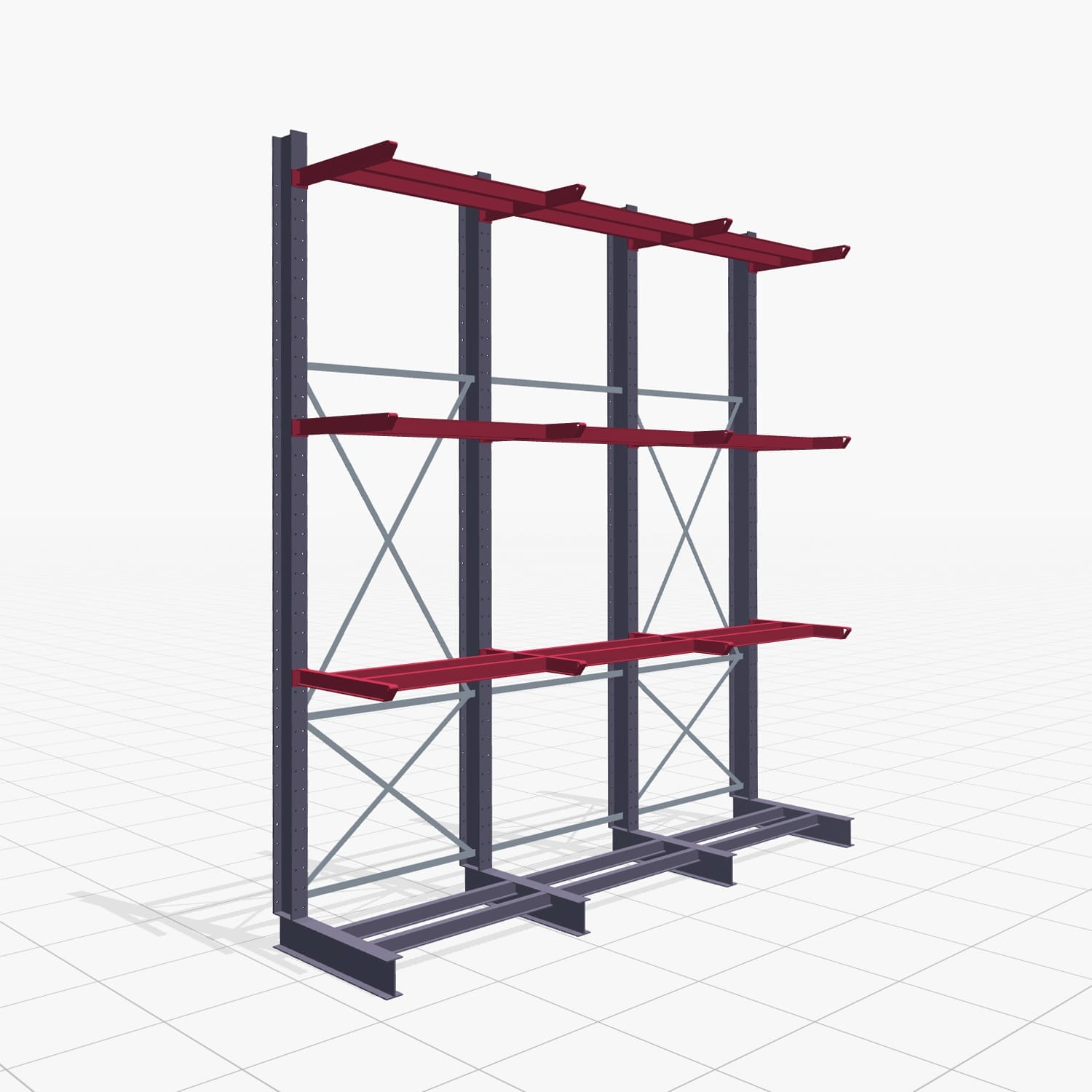Draagarmstellingen heftruckbediend KSX 2000, H: 4.000 mm, B: 3700 mm, Armlengte: 800 mm, eenzijdig gebruik