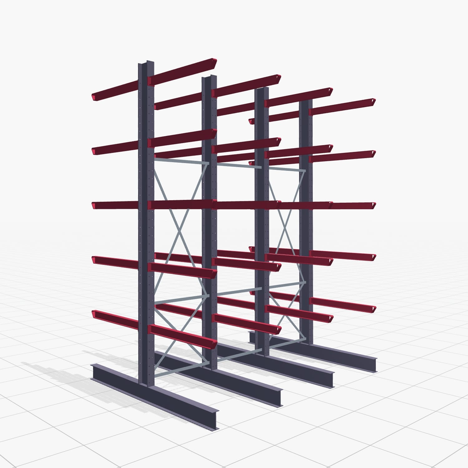 Draagarmstellingen heftruckbediend KSX 2000, H: 4.000 mm, B: 3100 mm, Armlengte: 1.200 mm, tweezijdig gebruik