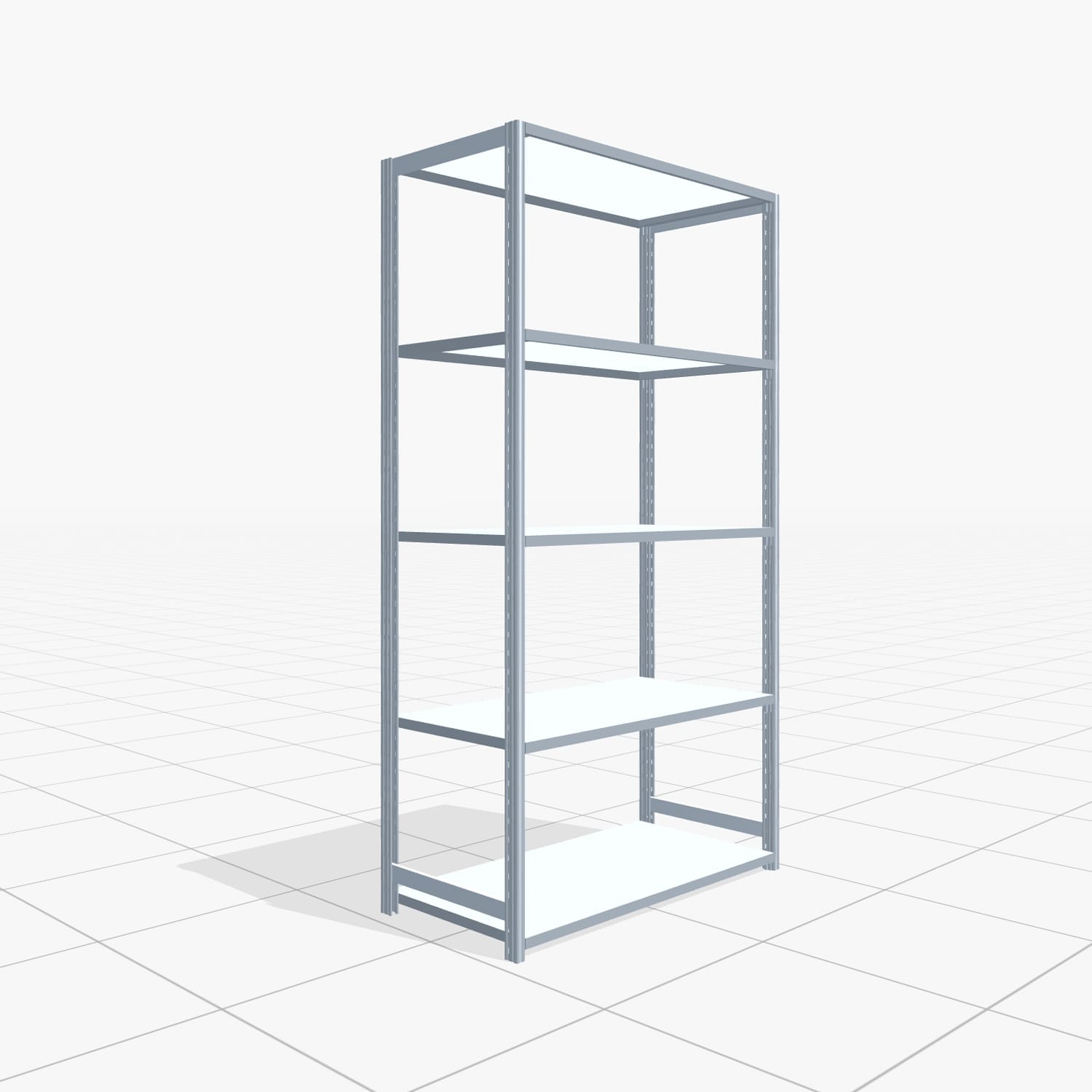 Legbordstelling FBX 4000, H: 2.250 mm, B: 1.229 mm mm, T: 600 mm, Niveaus: 5