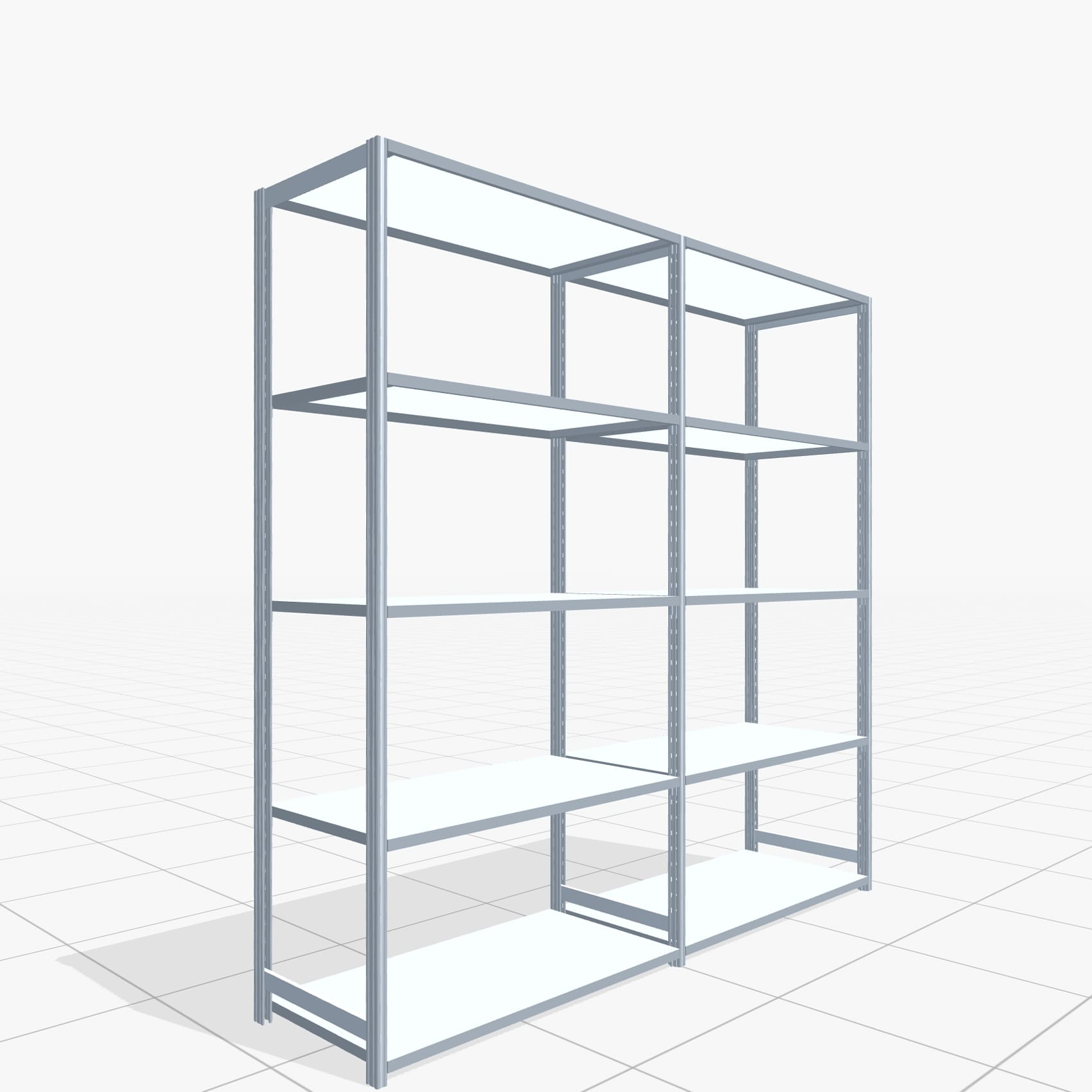 Legbordstelling FBX 4000, H: 2.350 mm, B: 2.426 mm mm, T: 600 mm, Niveaus: 5