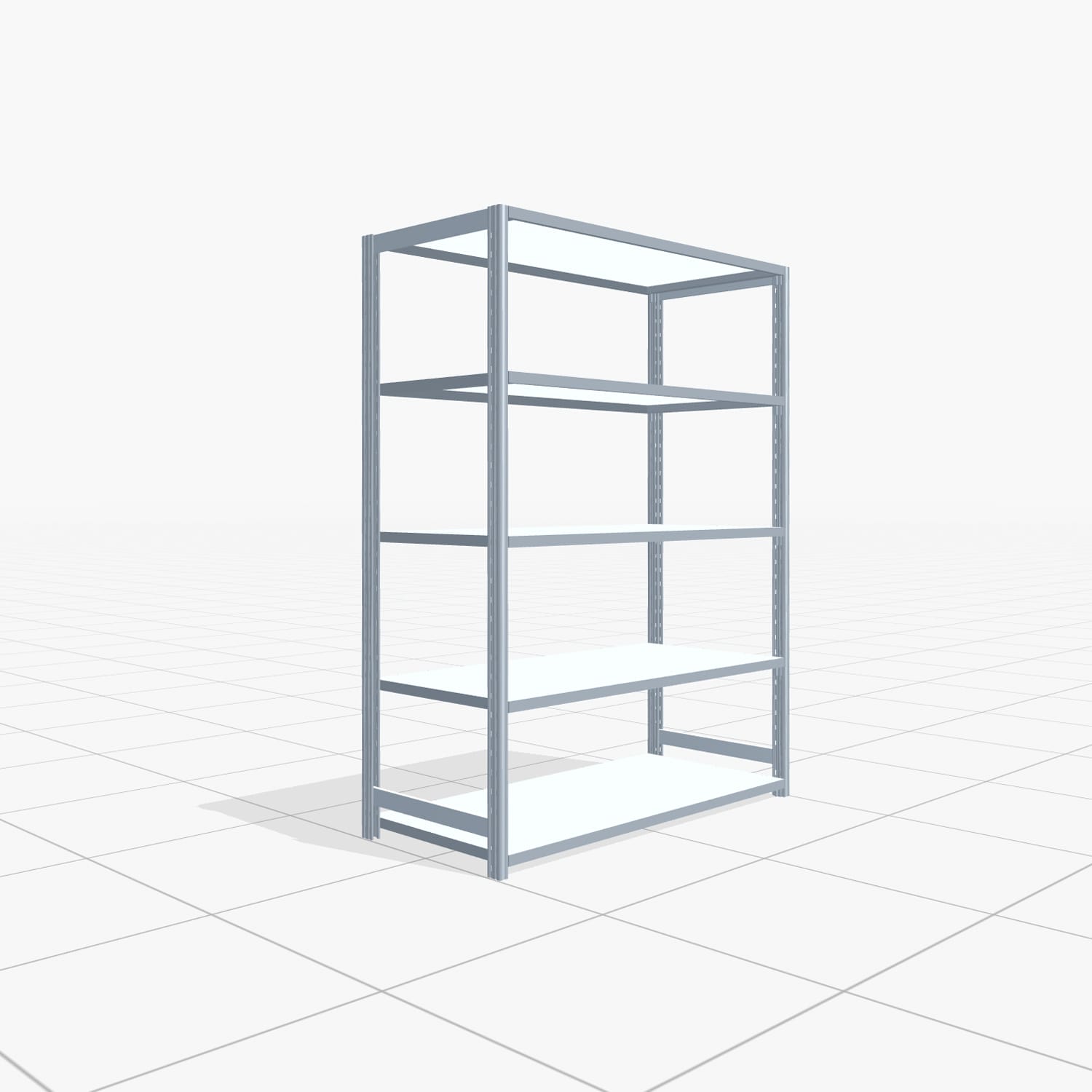 Legbordstelling FBX 4000, H: 1.750 mm, B: 1.329 mm mm, T: 600 mm, Niveaus: 5