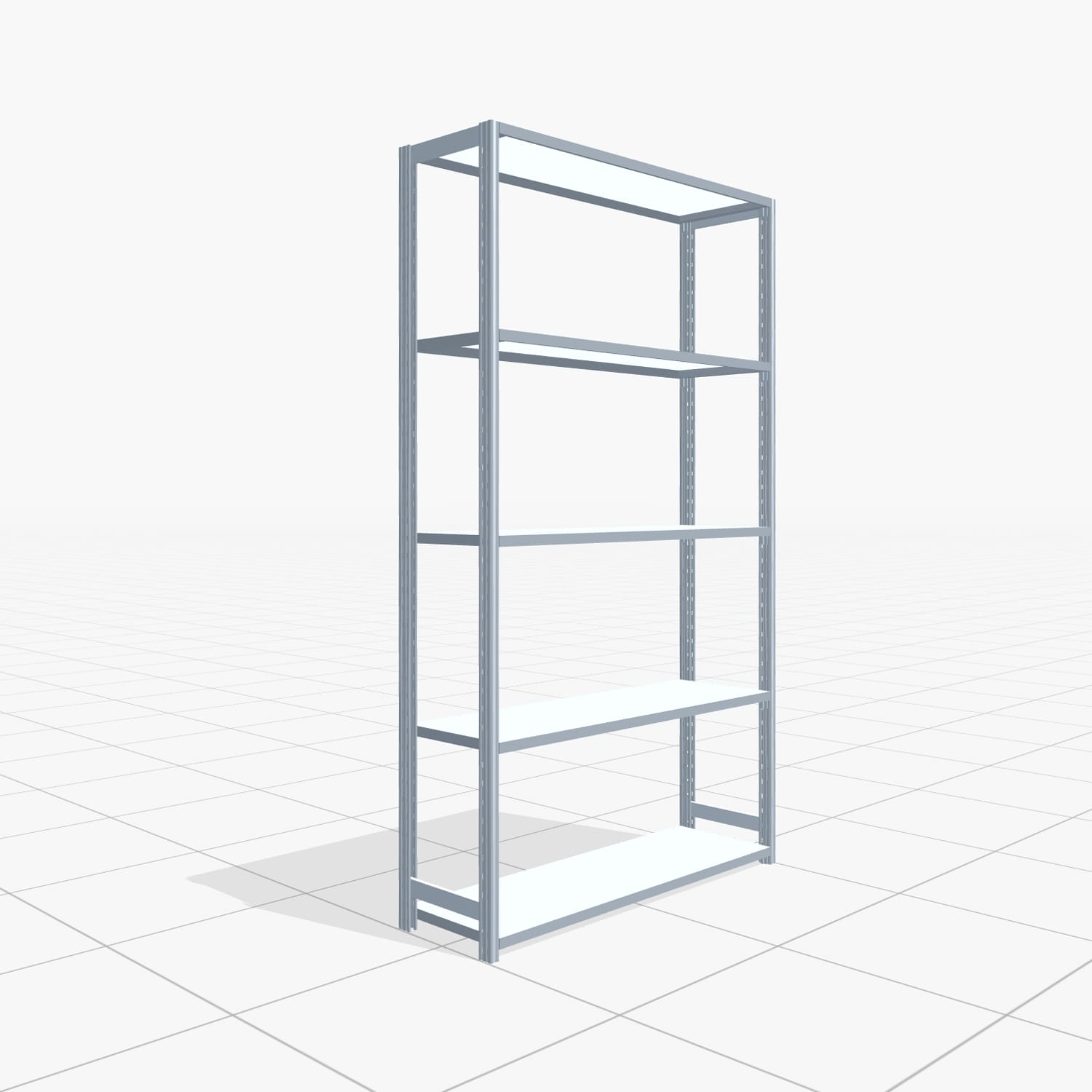 Legbordstelling FBX 4000, H: 2.250 mm, B: 1.329 mm mm, T: 400 mm, Niveaus: 5