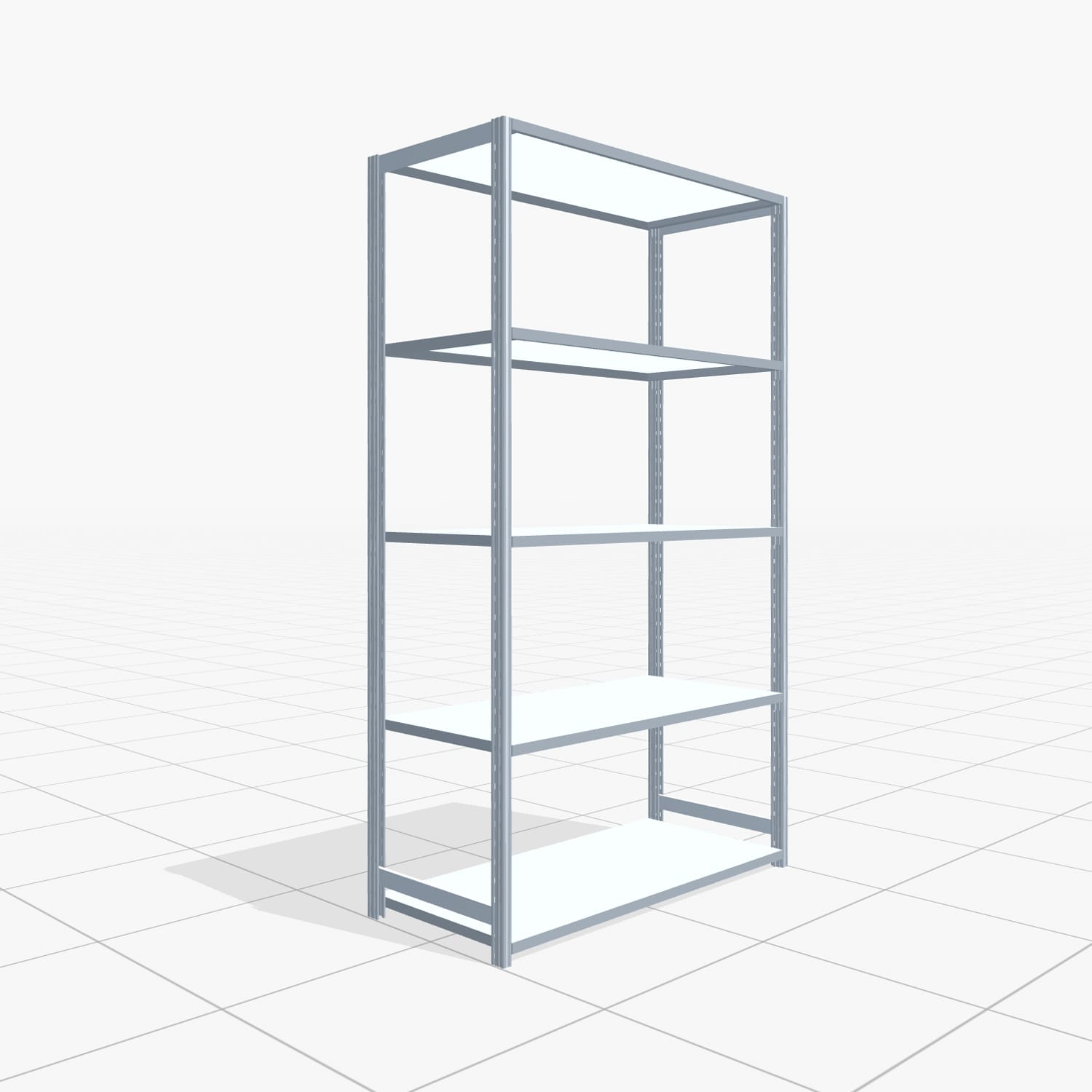 Legbordstelling FBX 4000, H: 2.250 mm, B: 1.329 mm mm, T: 600 mm, Niveaus: 5