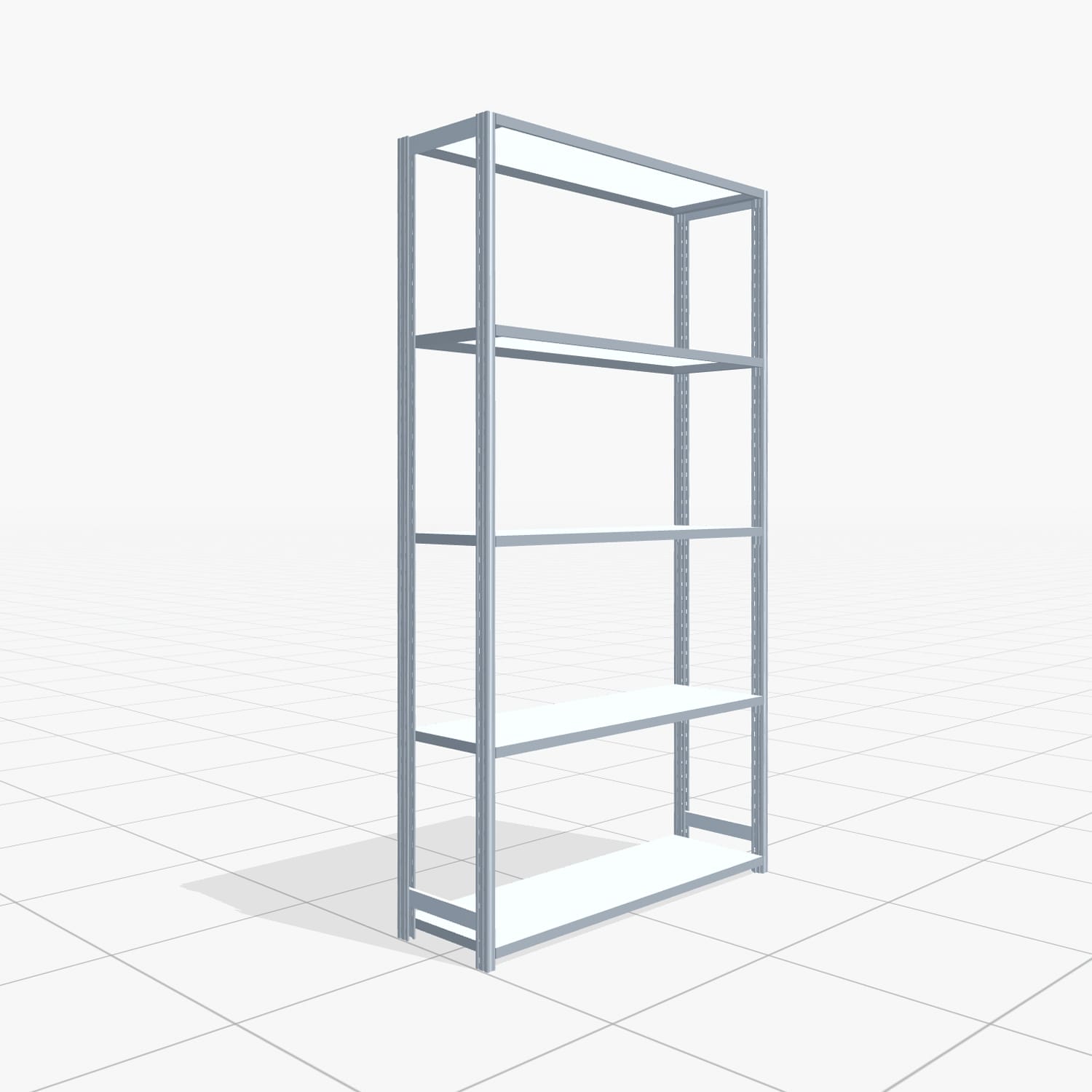 Legbordstelling FBX 4000, H: 2.350 mm, B: 1.329 mm mm, T: 400 mm, Niveaus: 5