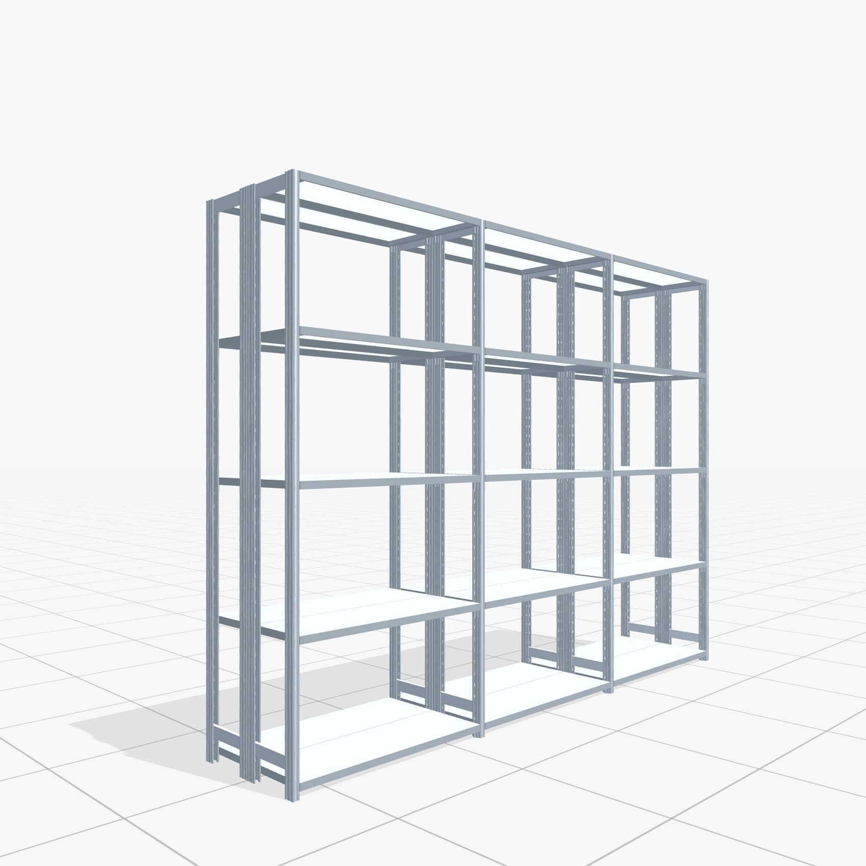 Legbordstelling FBX 4000, H: 2.250 mm, B: 3.023 mm mm, T: 300 mm, Niveaus: 5