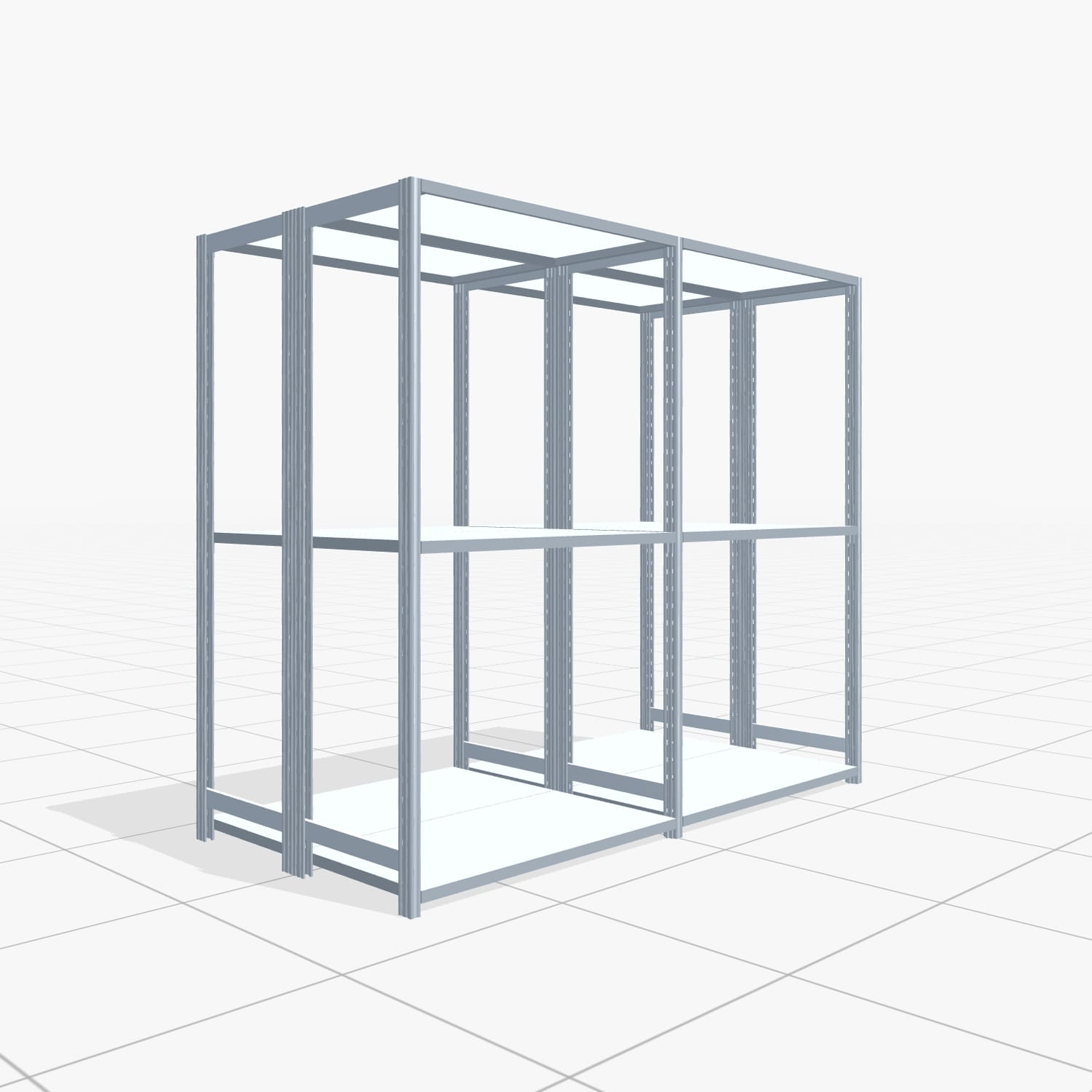 Legbordstelling FBX 4000, H: 1.750 mm, B: 2.026 mm mm, T: 500 mm, Niveaus: 3