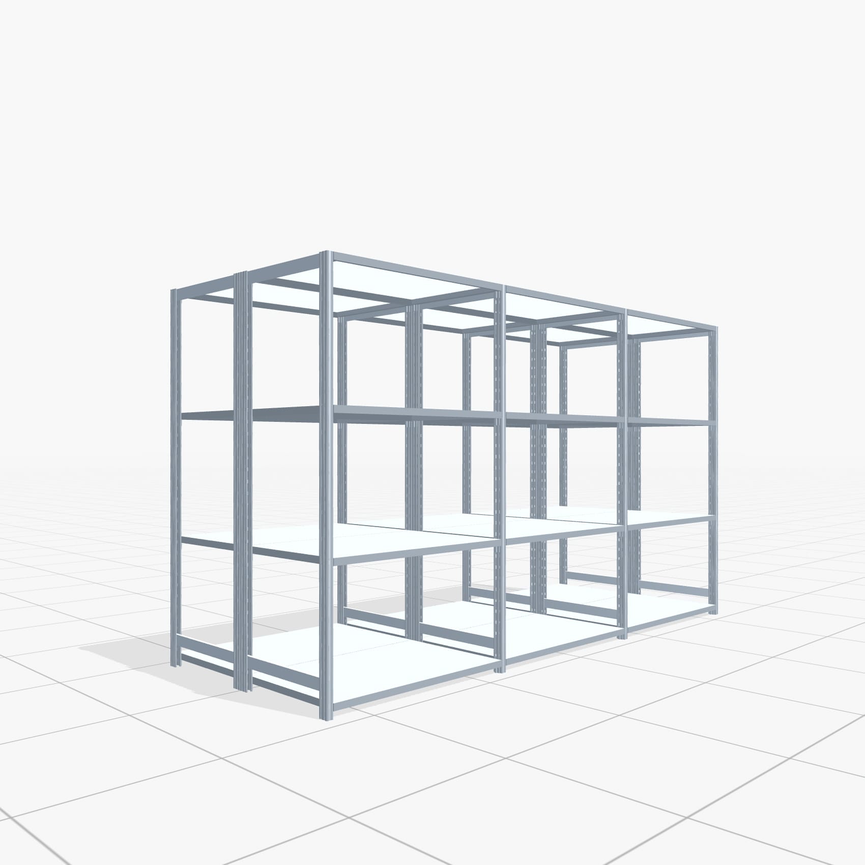 Legbordstelling FBX 4000, H: 1.750 mm, B: 3.023 mm mm, T: 600 mm, Niveaus: 4