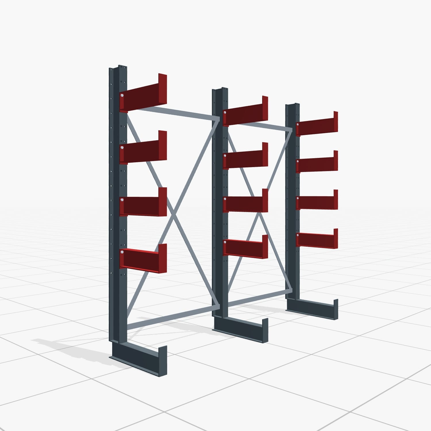 Draagarmstellingen handbediend KHX 3000, H: 2.000 mm, B: 2.066 mm mm, Armlengte: 2.680 kg, eenzijdig gebruik