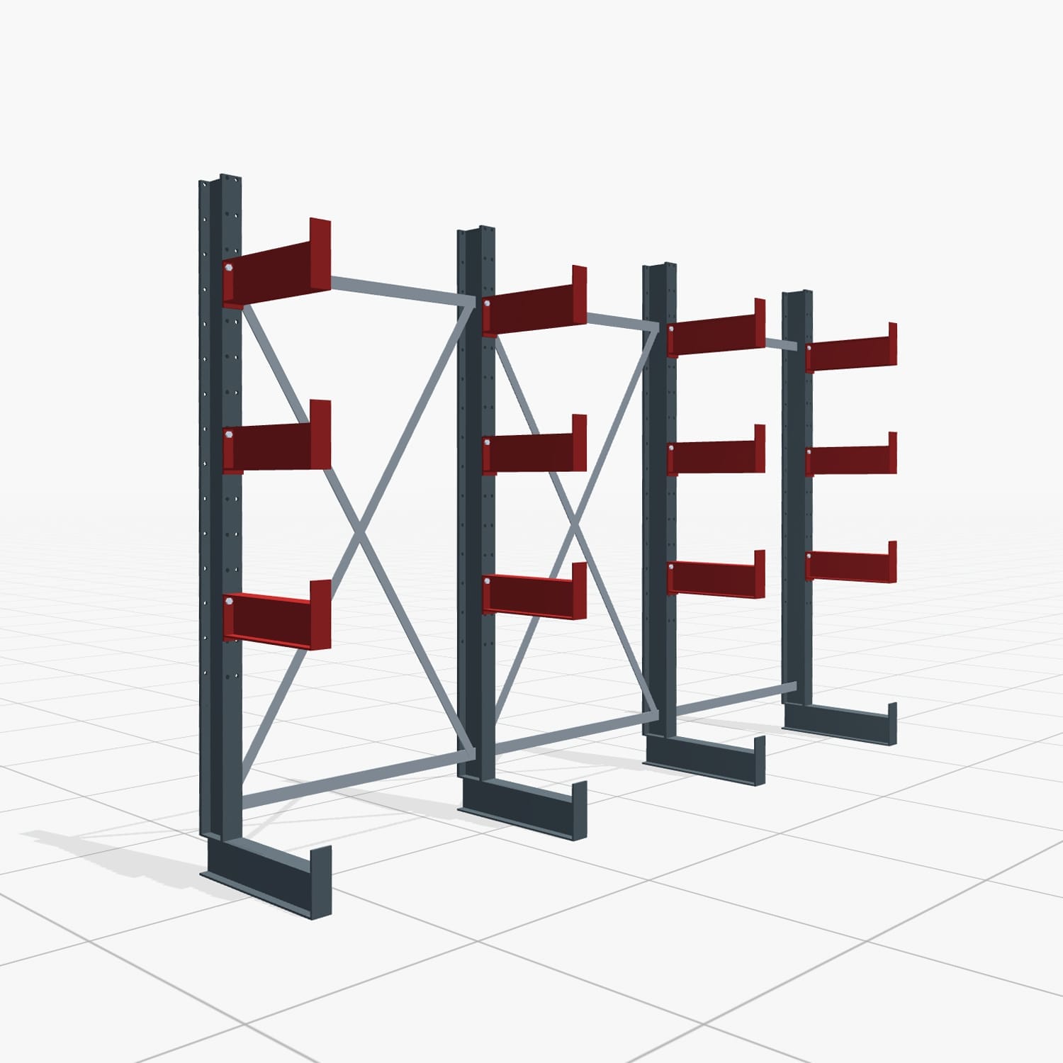 Draagarmstellingen handbediend KHX 3000, H: 2.000 mm, B: 3.067 mm mm, Armlengte: 2.680 kg, eenzijdig gebruik