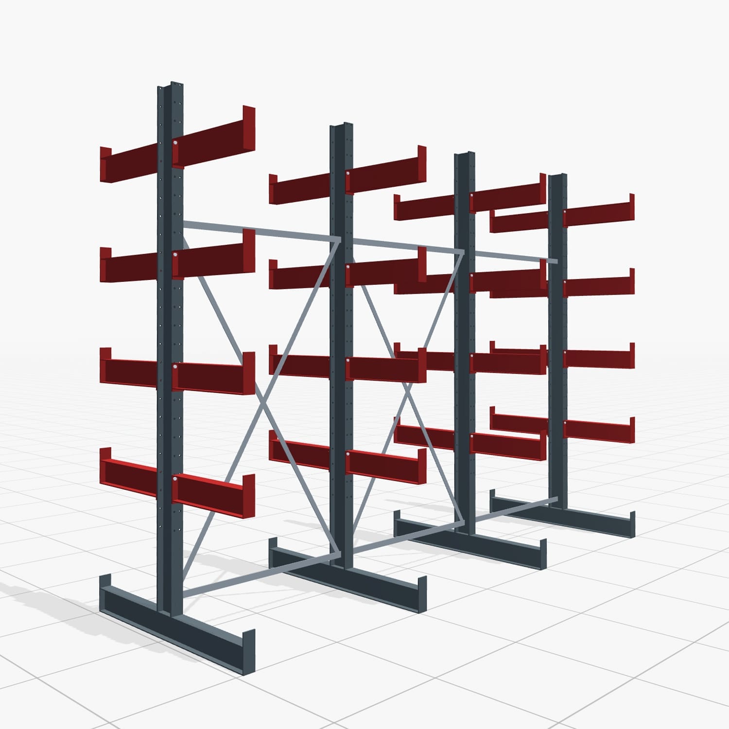 Draagarmstellingen handbediend KHX 3000, H: 3.000 mm, B: 3.931 mm mm, Armlengte: 1.840 kg, Tweezijdig gebruik