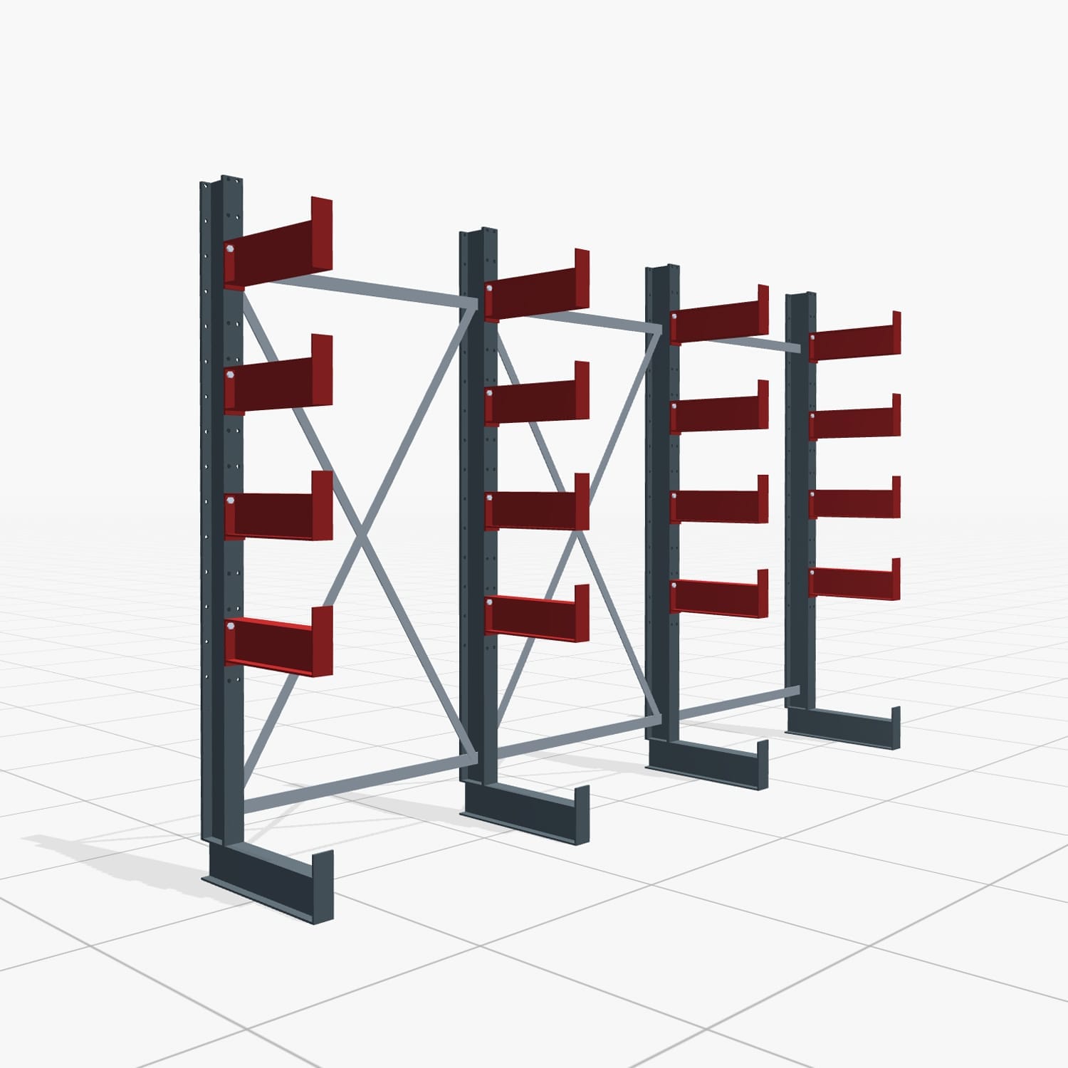 Draagarmstellingen handbediend KHX 3000, H: 2.000 mm, B: 3.067 mm mm, Armlengte: 2.680 kg, eenzijdig gebruik