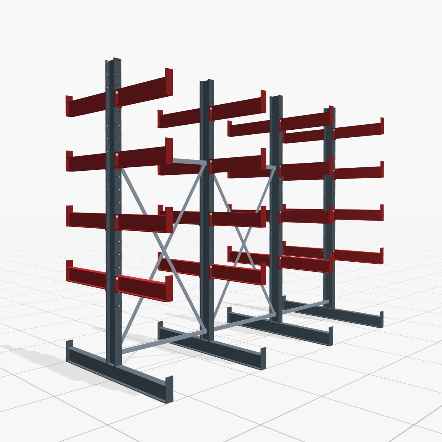 Draagarmstellingen handbediend KHX 3000, H: 2.500 mm, B: 3.067 mm mm, Armlengte: 1.880 kg, Tweezijdig gebruik