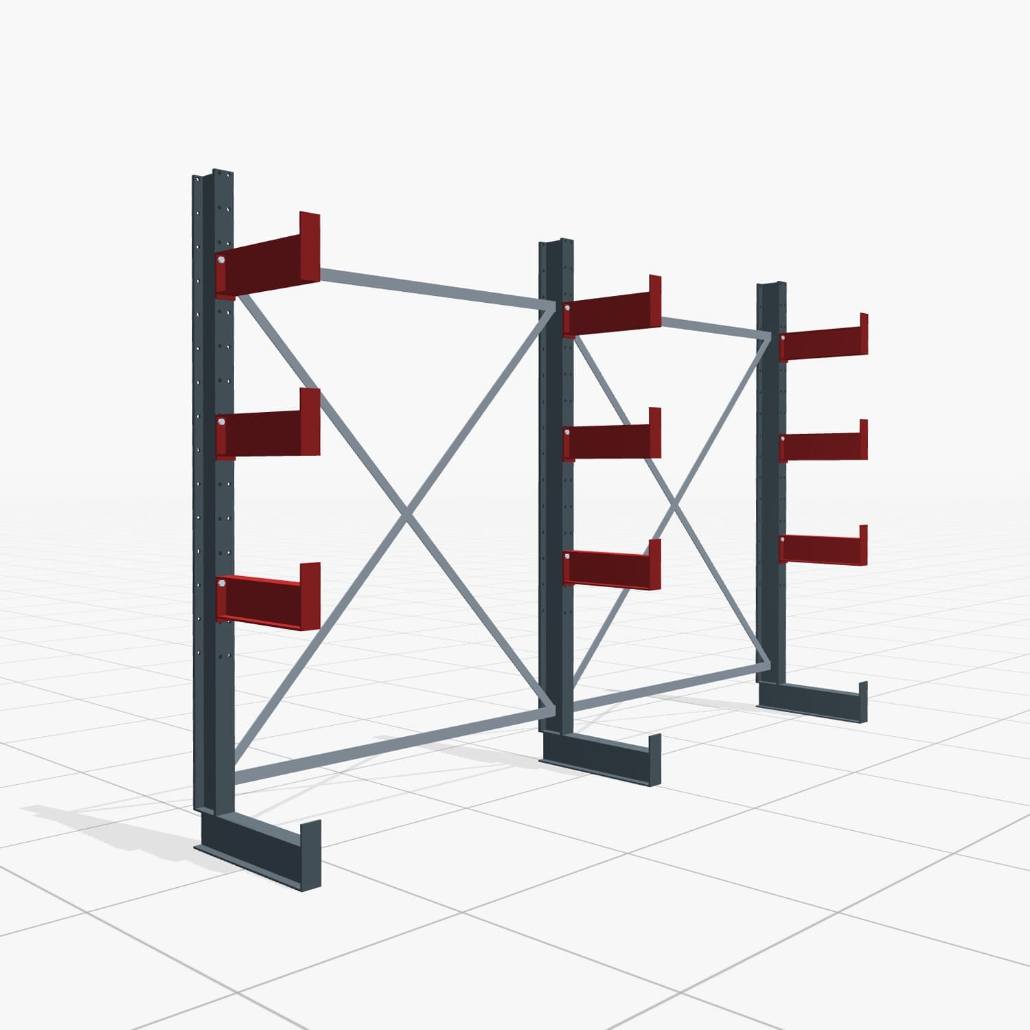 Draagarmstellingen handbediend KHX 3000, H: 2.000 mm, B: 3.075 mm mm, Armlengte: 2.680 kg, eenzijdig gebruik