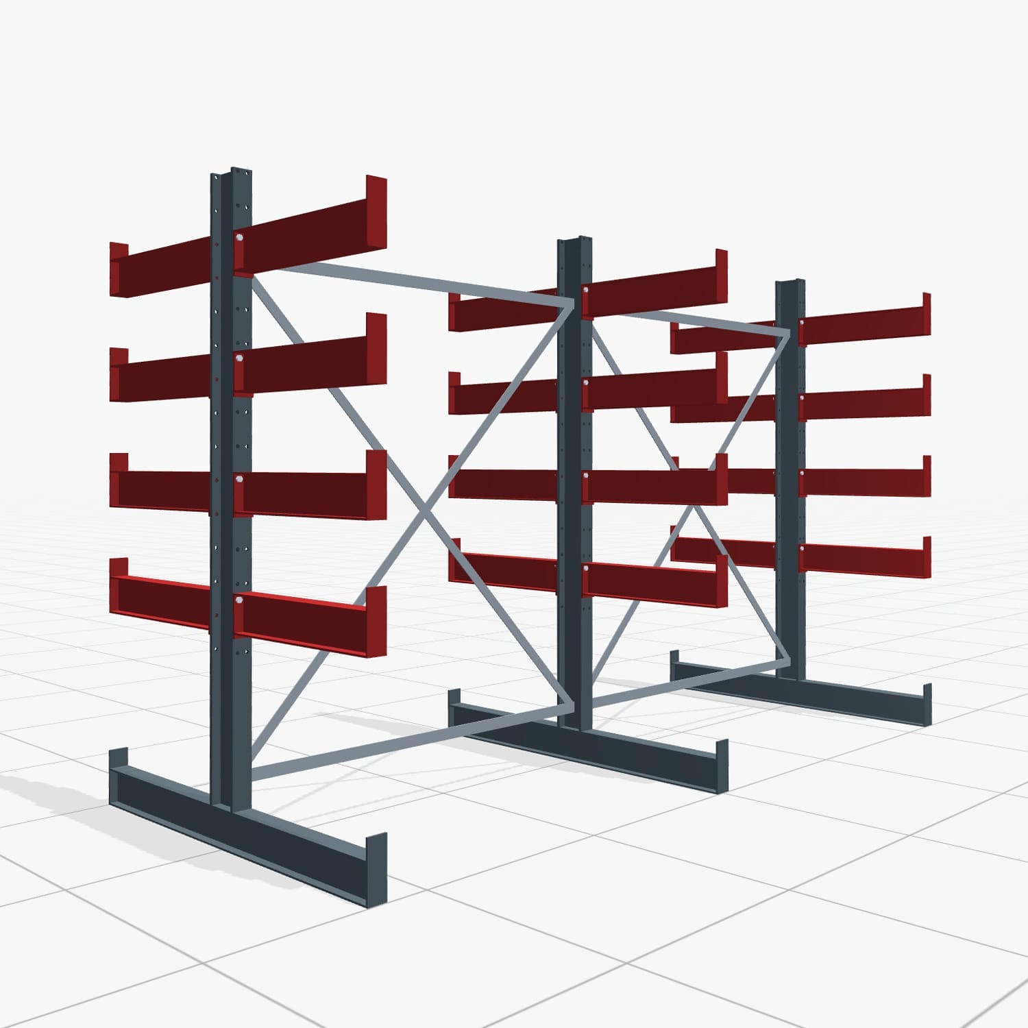 Draagarmstellingen handbediend KHX 3000, H: 2.000 mm, B: 3.075 mm mm, Armlengte: 1.880 kg, Tweezijdig gebruik