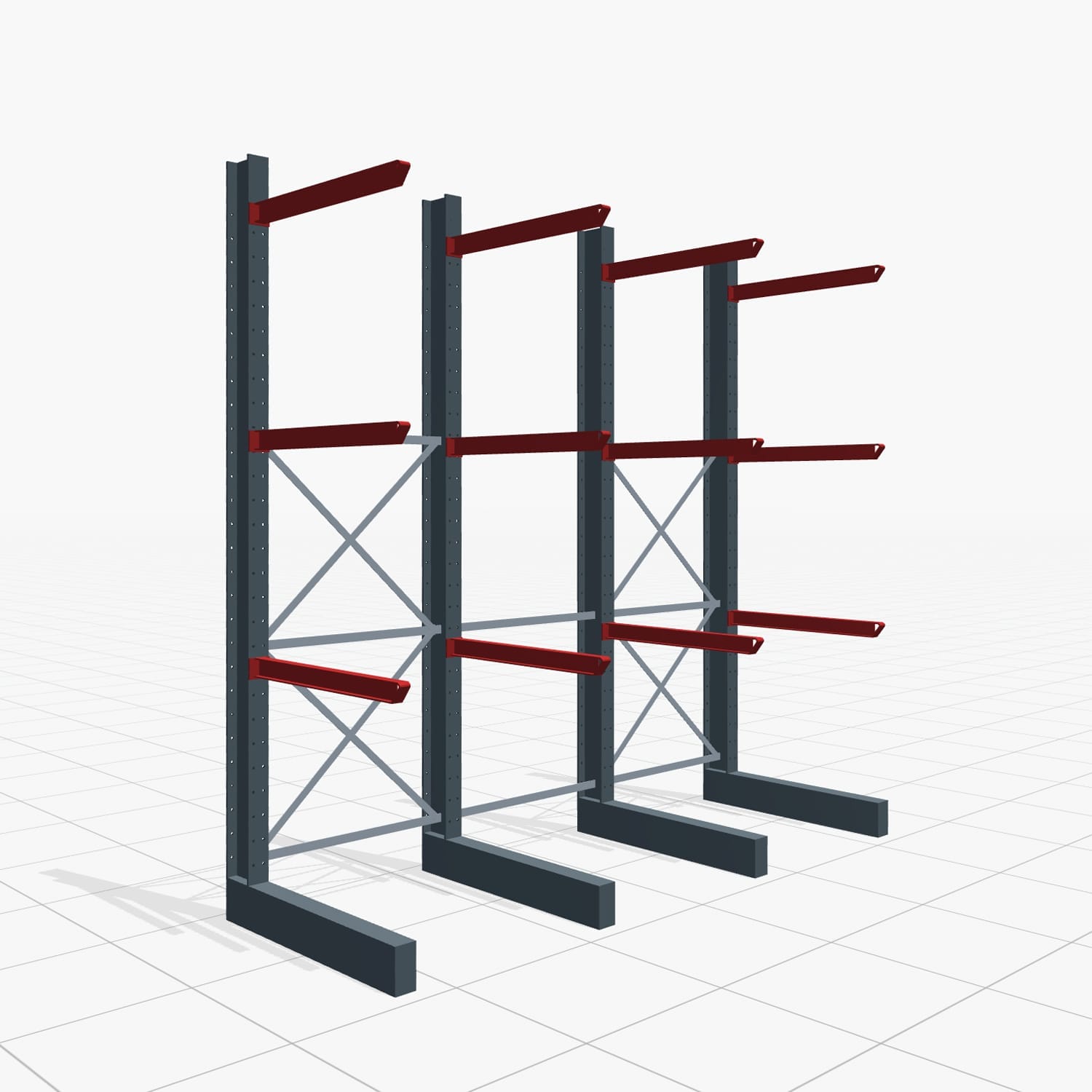 Draagarmstellingen heftruckbediend KSX 2000, H: 3.000 mm, B: 3100 mm, Armlengte: 1.000 mm, eenzijdig gebruik