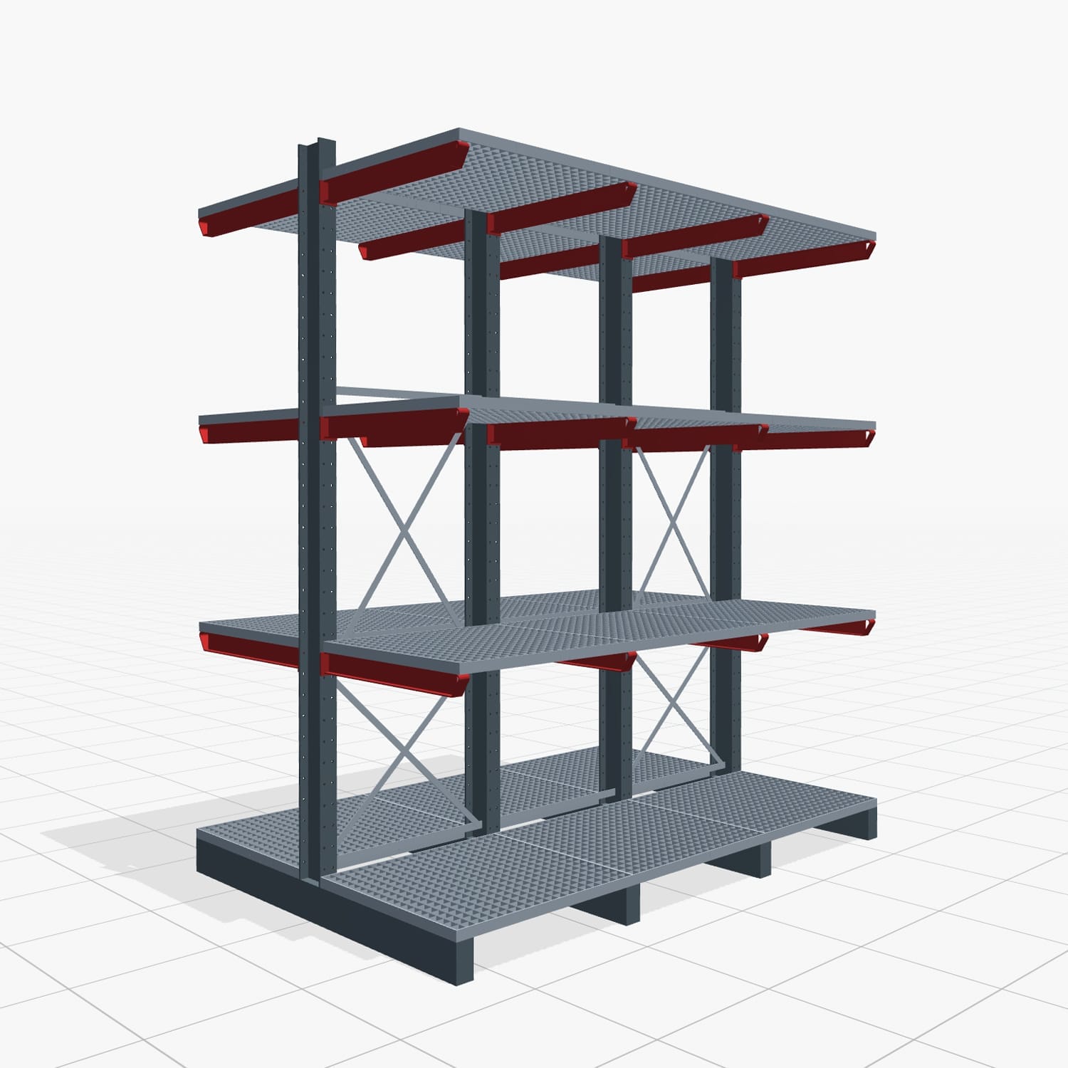Draagarmstellingen heftruckbediend KSX 2000, H: 3.500 mm, B: 3100 mm, Armlengte: 1.000 mm, tweezijdig gebruik