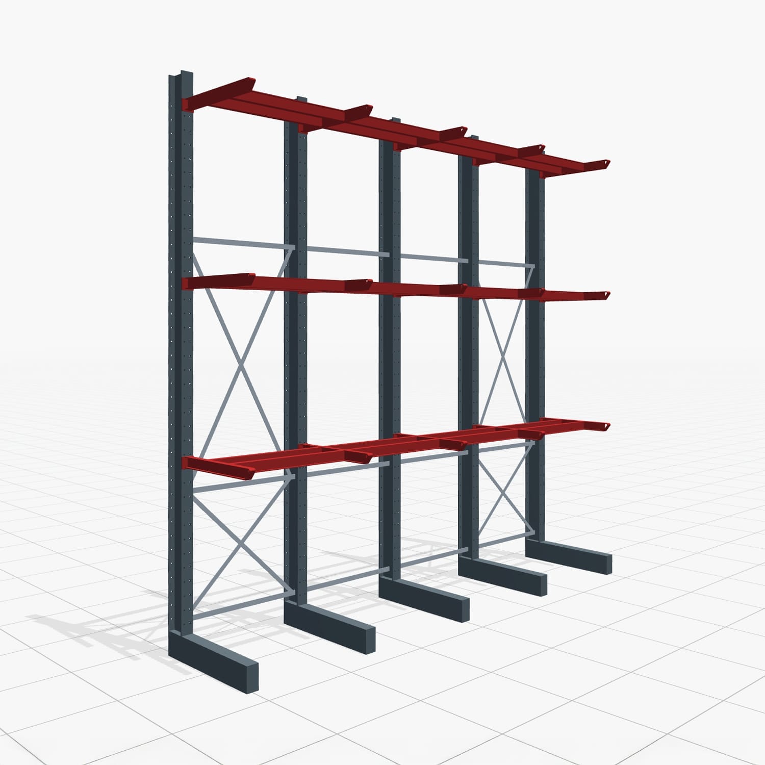 Draagarmstellingen heftruckbediend KSX 2000, H: 4.000 mm, B: 4110 mm, Armlengte: 800 mm, eenzijdig gebruik