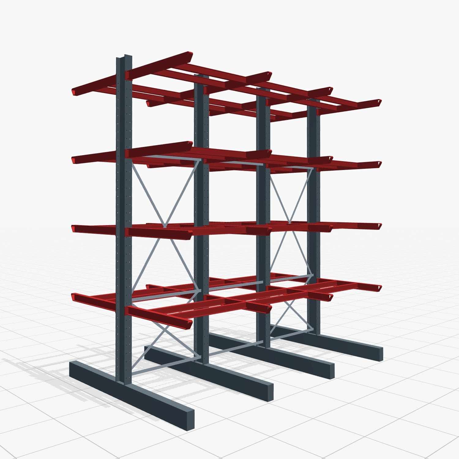 Draagarmstellingen heftruckbediend KSX 2000, H: 4.000 mm, B: 3700 mm, Armlengte: 1.200 mm, tweezijdig gebruik