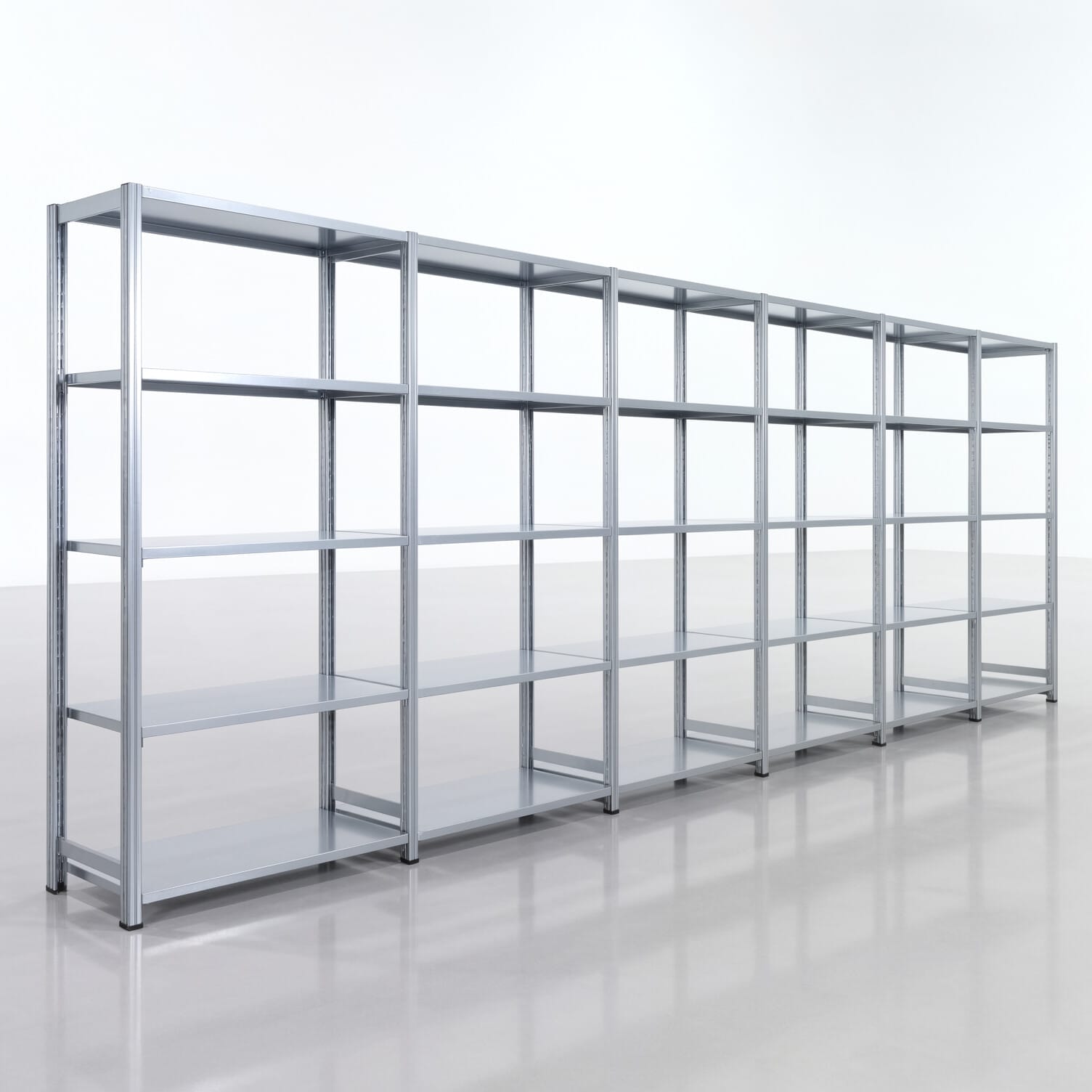 Legbordstelling FBX 4000, H: 2.000 mm, B: 6.014 mm mm, T: 500 mm, Niveaus: 5