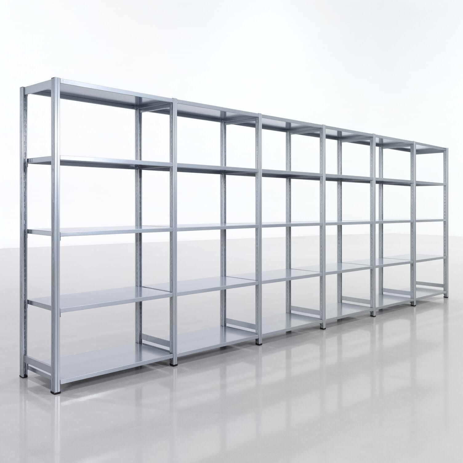 Legbordstelling FBX 4000, H: 2.000 mm, B: 6.014 mm mm, T: 500 mm, Niveaus: 5