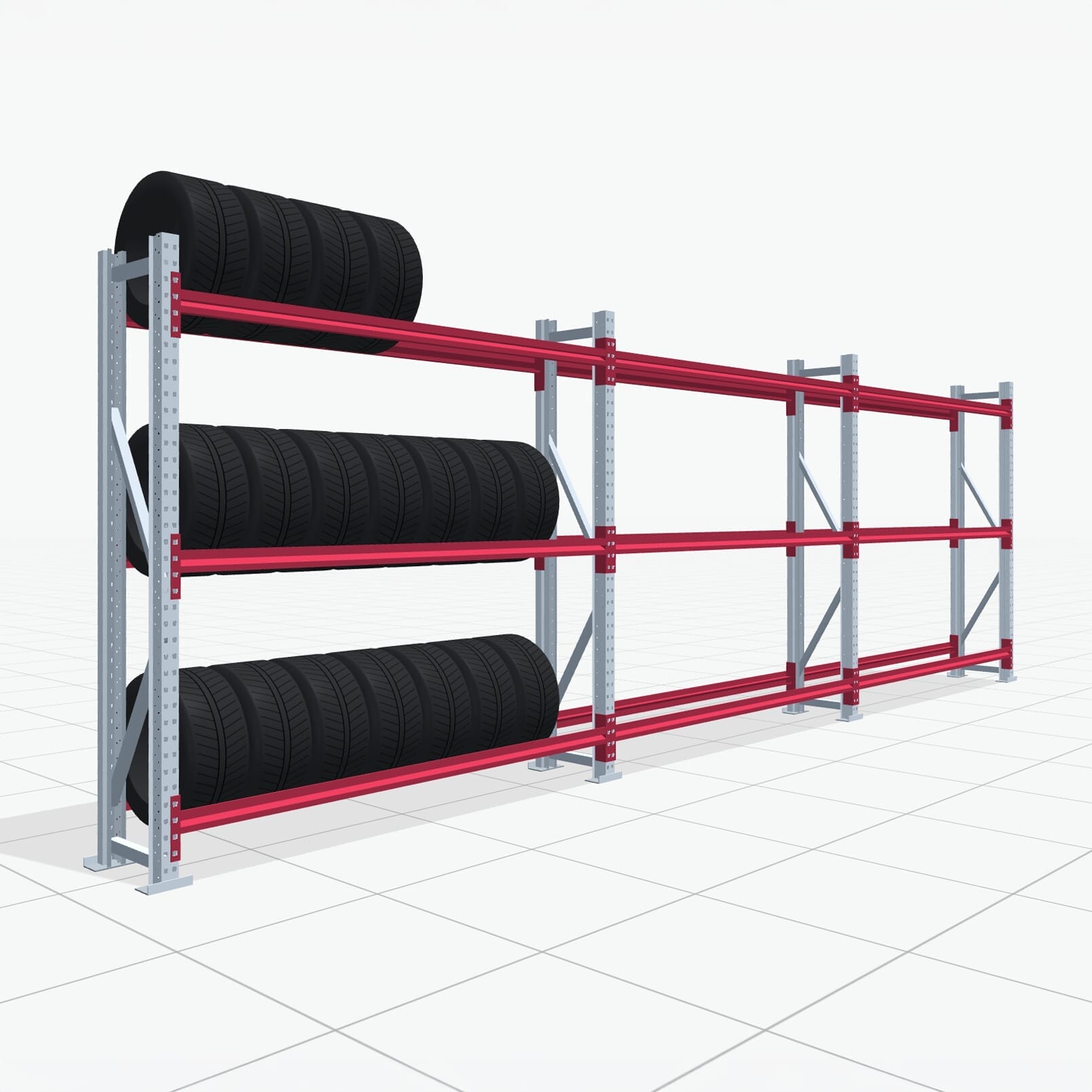 Bandenstellingen RSX 5000, H: 2.000 mm, B: 6.233 mm mm, T: 400 mm (13 - 15