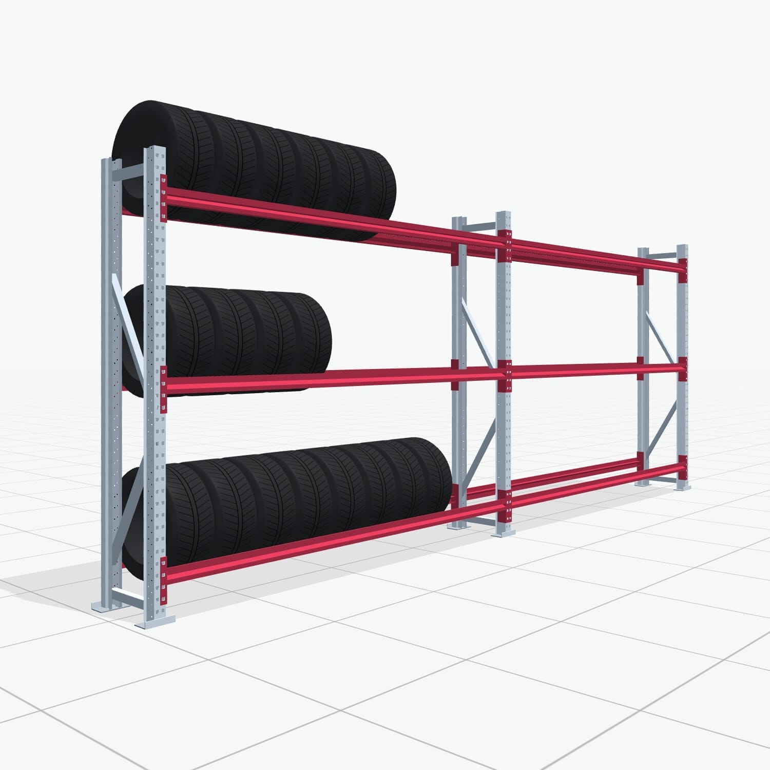 Bandenstellingen RSX 5000, H: 2.000 mm, B: 5.167 mm mm, T: 400 mm (13 - 15