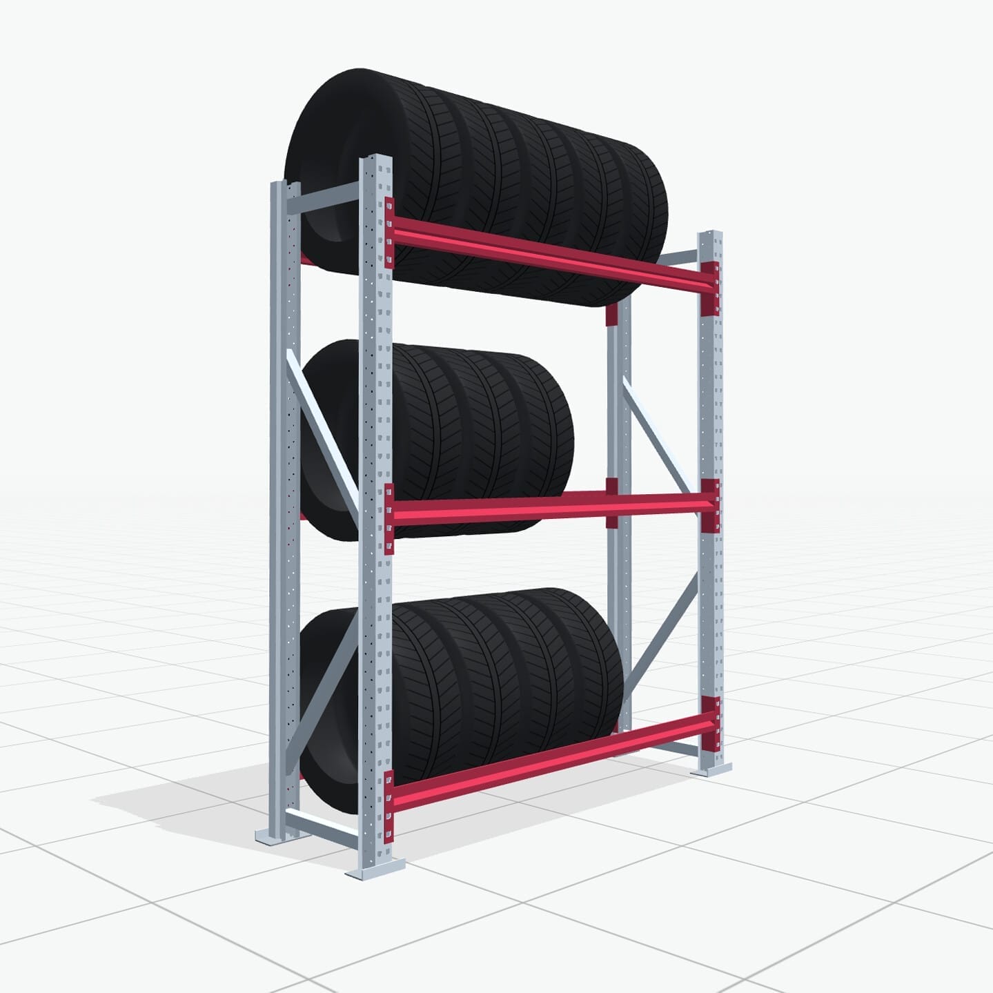 Bandenstellingen RSX 5000, H: 2.000 mm, B: 1.626 mm mm, T: 500 mm (16 - 18