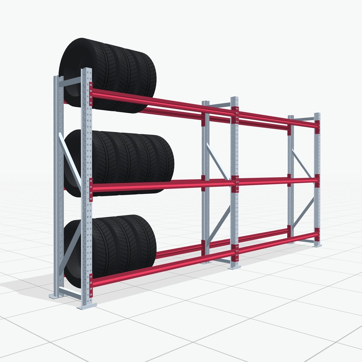 Bandenstellingen RSX 5000, H: 2.000 mm, B: 4.177 mm mm, T: 500 mm (16 - 18