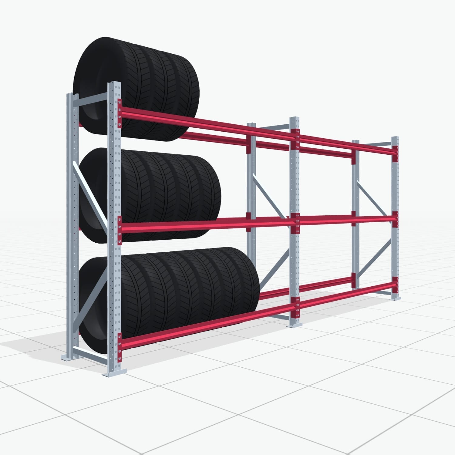 Bandenstellingen RSX 5000, H: 2.000 mm, B: 4.177 mm mm, T: 600 mm (19 - 21