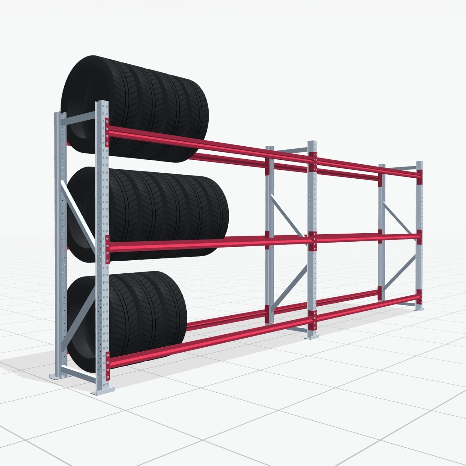 Bandenstellingen RSX 5000, H: 2.000 mm, B: 5.167 mm mm, T: 600 mm (19 - 21