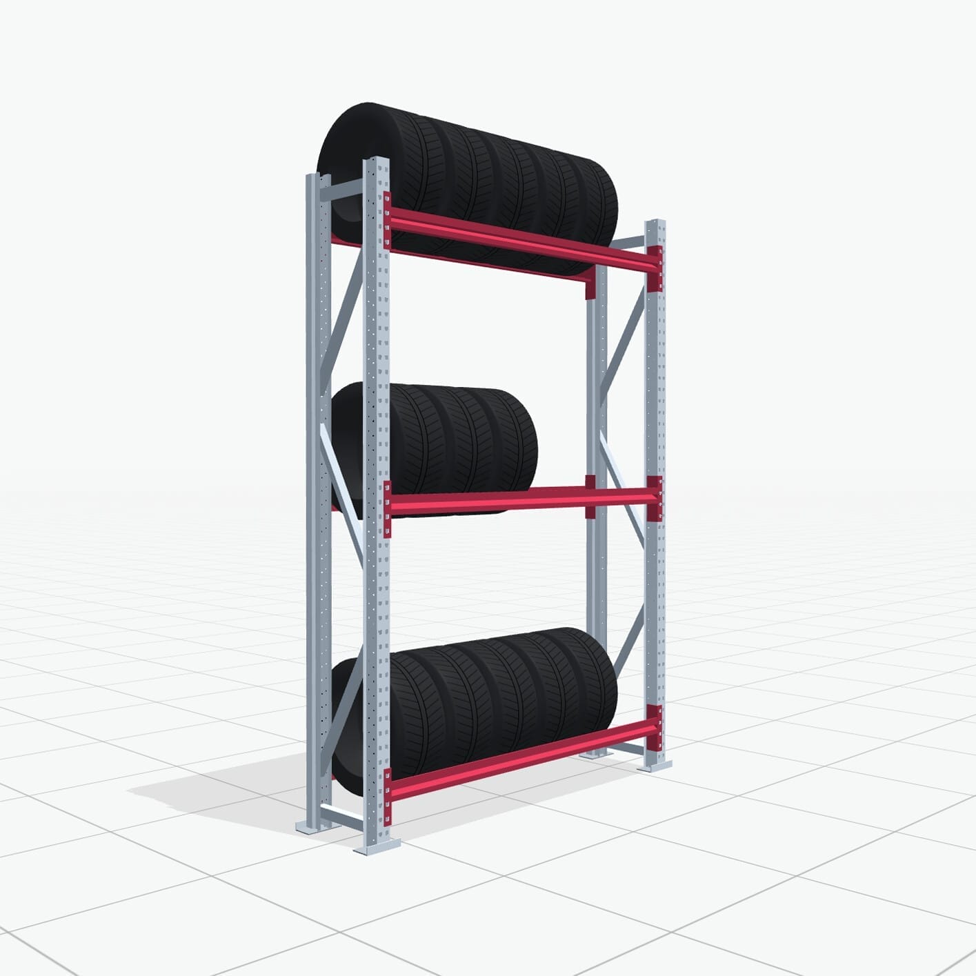 Bandenstellingen RSX 5000, H: 2.400 mm, B: 1.626 mm mm, T: 400 mm (13 - 15