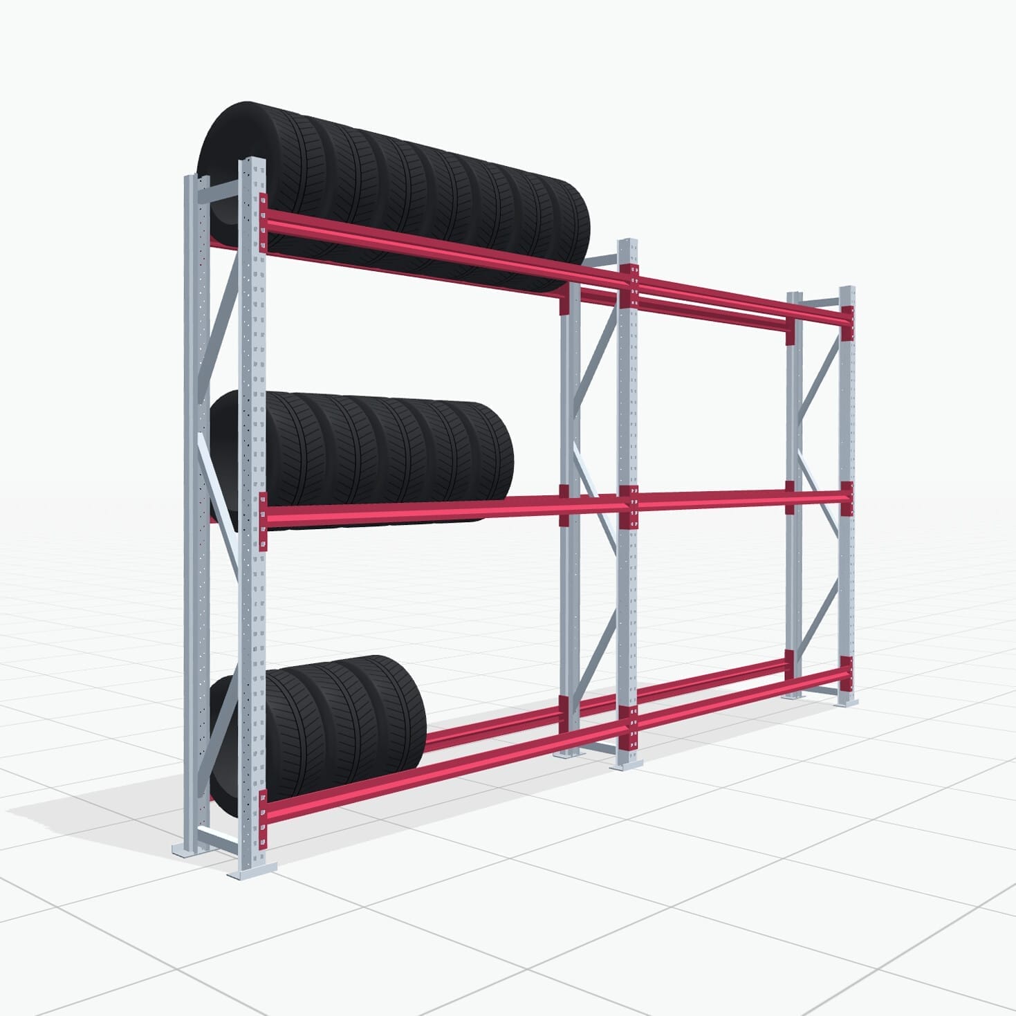Bandenstellingen RSX 5000, H: 2.400 mm, B: 4.177 mm mm, T: 400 mm (13 - 15