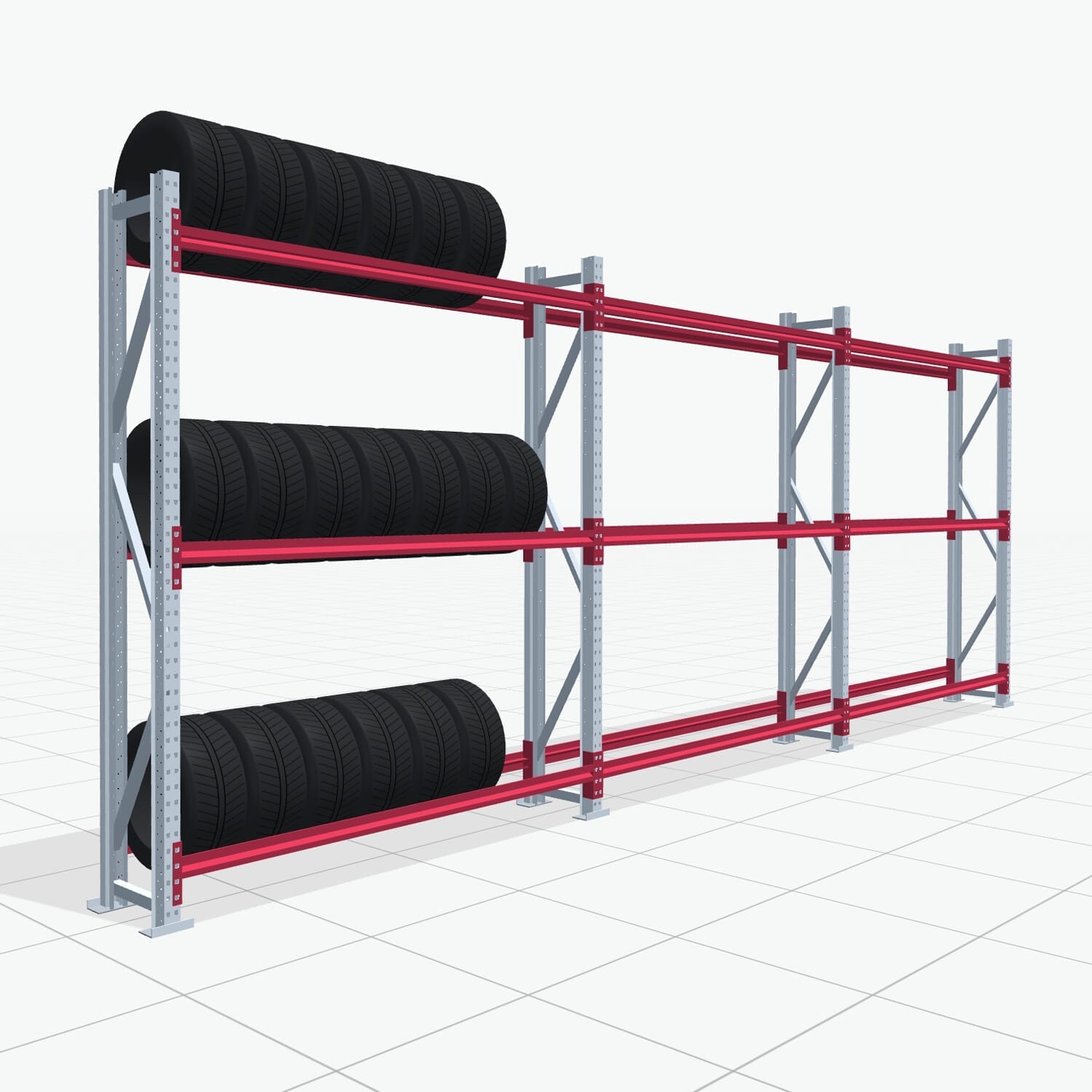 Bandenstellingen RSX 5000, H: 2.400 mm, B: 6.233 mm mm, T: 400 mm (13 - 15