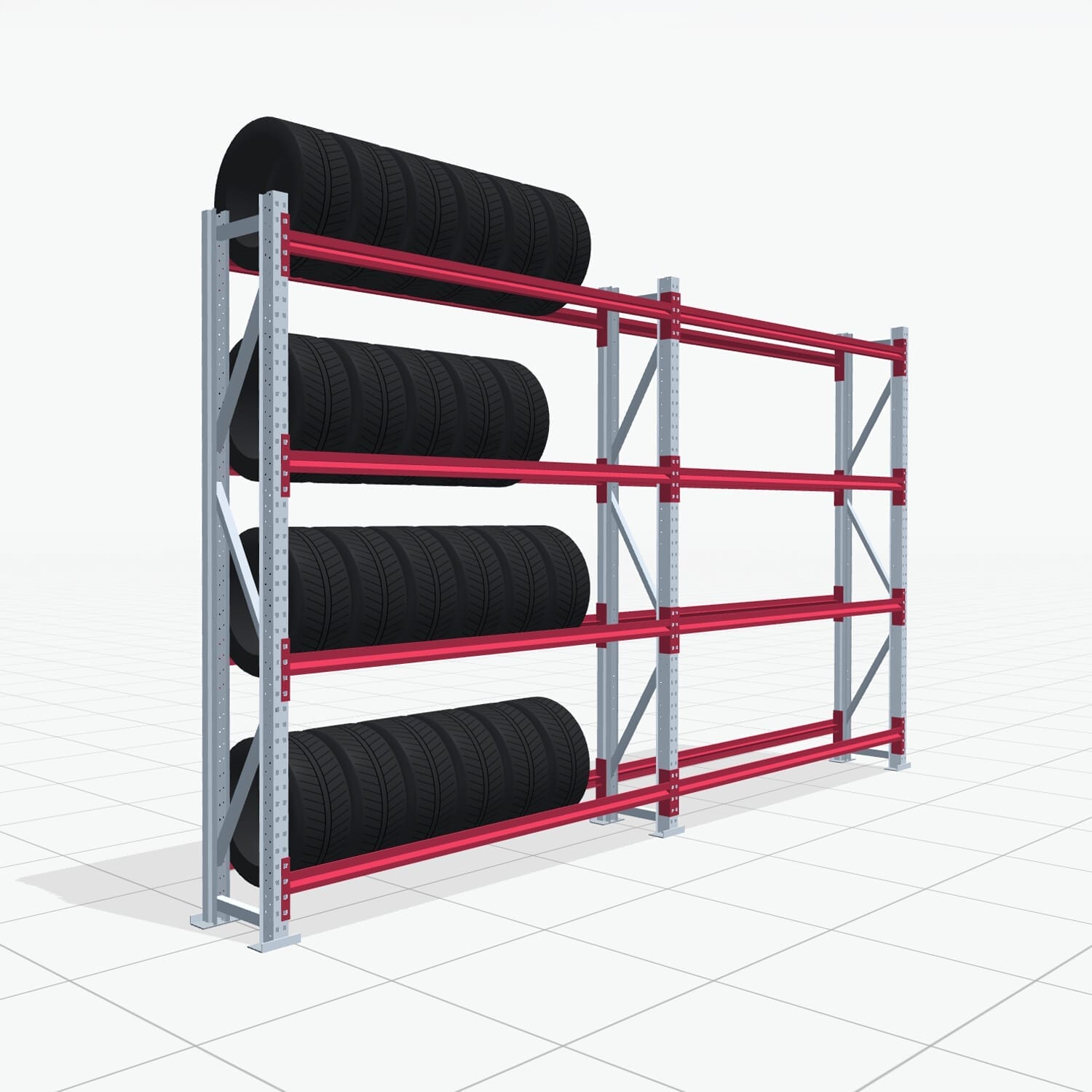 Bandenstellingen RSX 5000, H: 2.400 mm, B: 5.167 mm mm, T: 400 mm (13 - 15
