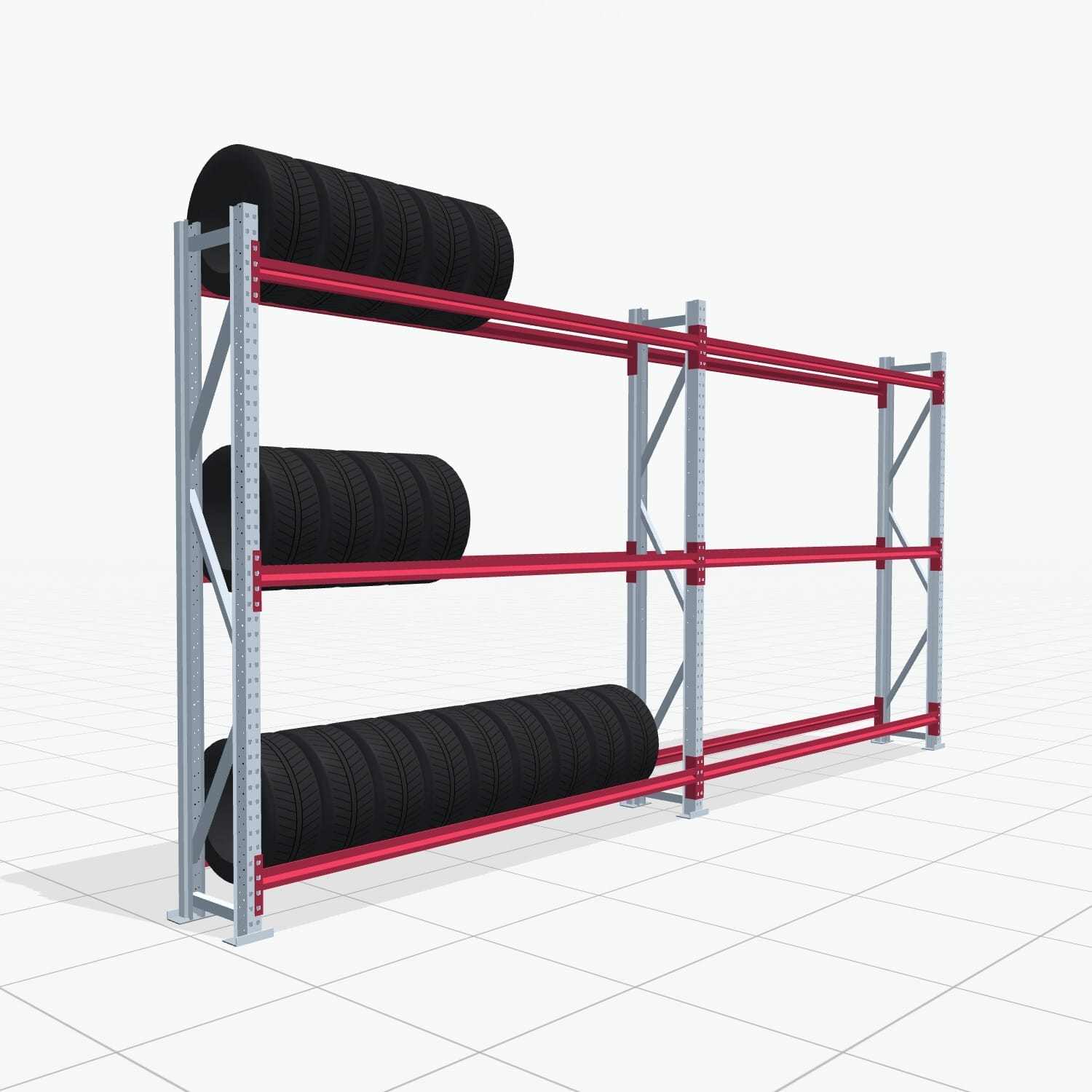 Bandenstellingen RSX 5000, H: 2.400 mm, B: 5.167 mm mm, T: 400 mm (13 - 15